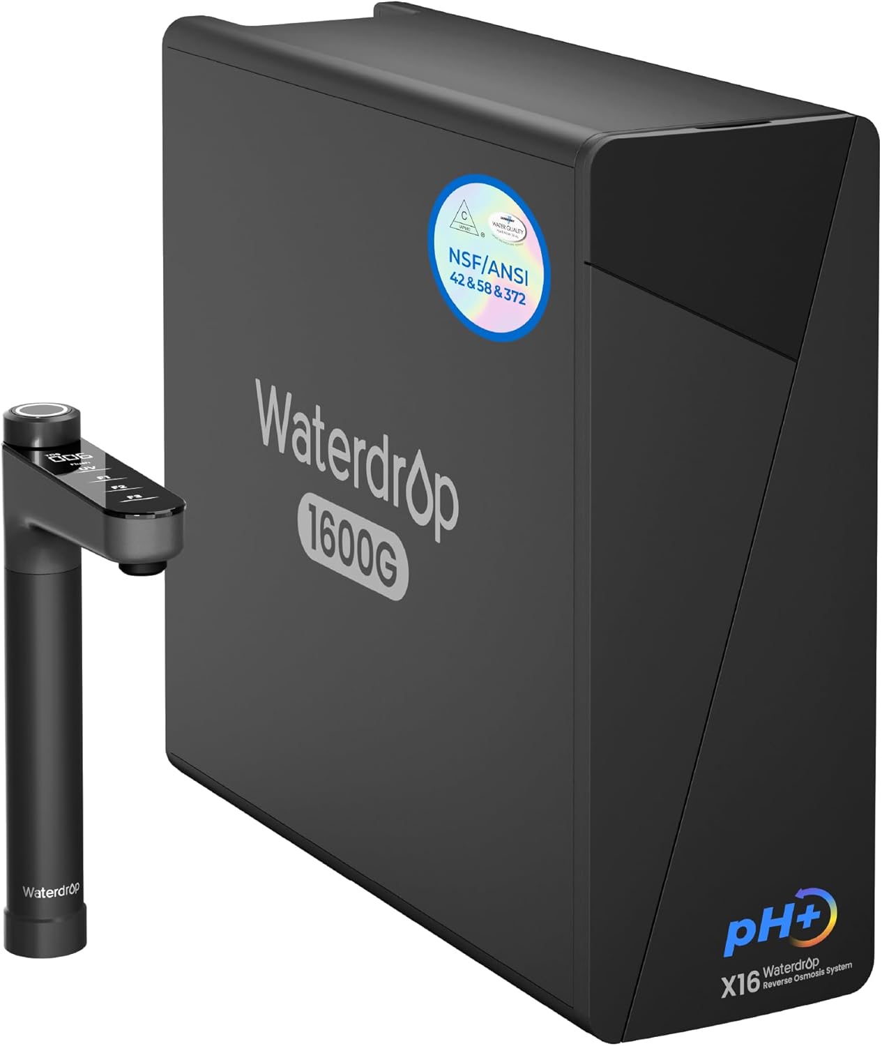 Waterdrop X16 Tankless Reverse Osmosis System | 11-Stage Under Sink Water Filter, 1600 Gallon Capacity