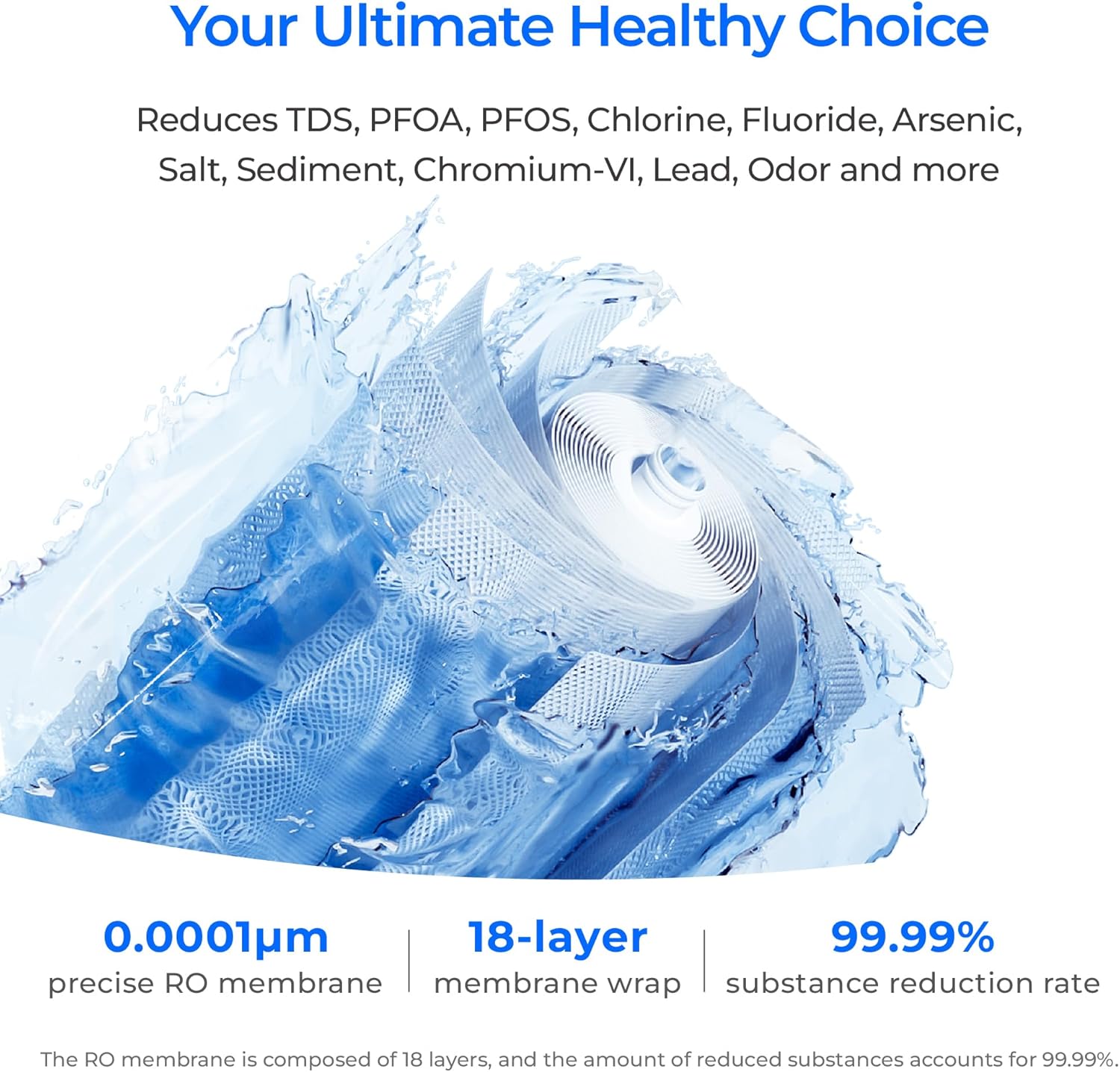 Waterdrop X16 Tankless Reverse Osmosis System | 11-Stage Under Sink Water Filter, 1600 Gallon Capacity