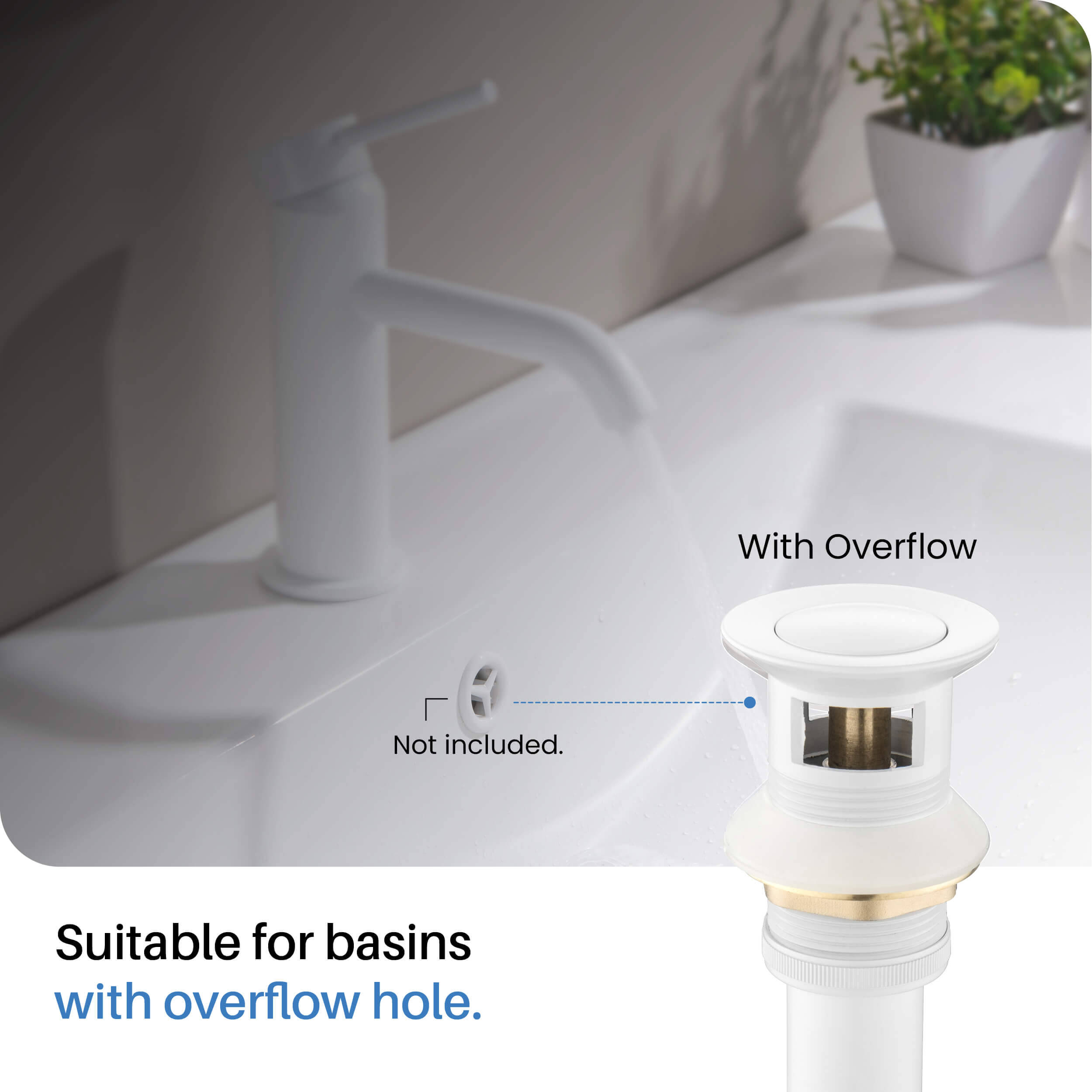 Quadra Single Handle Bathroom Vanity Sink Faucet with Pop Up Drain - CBF-1002