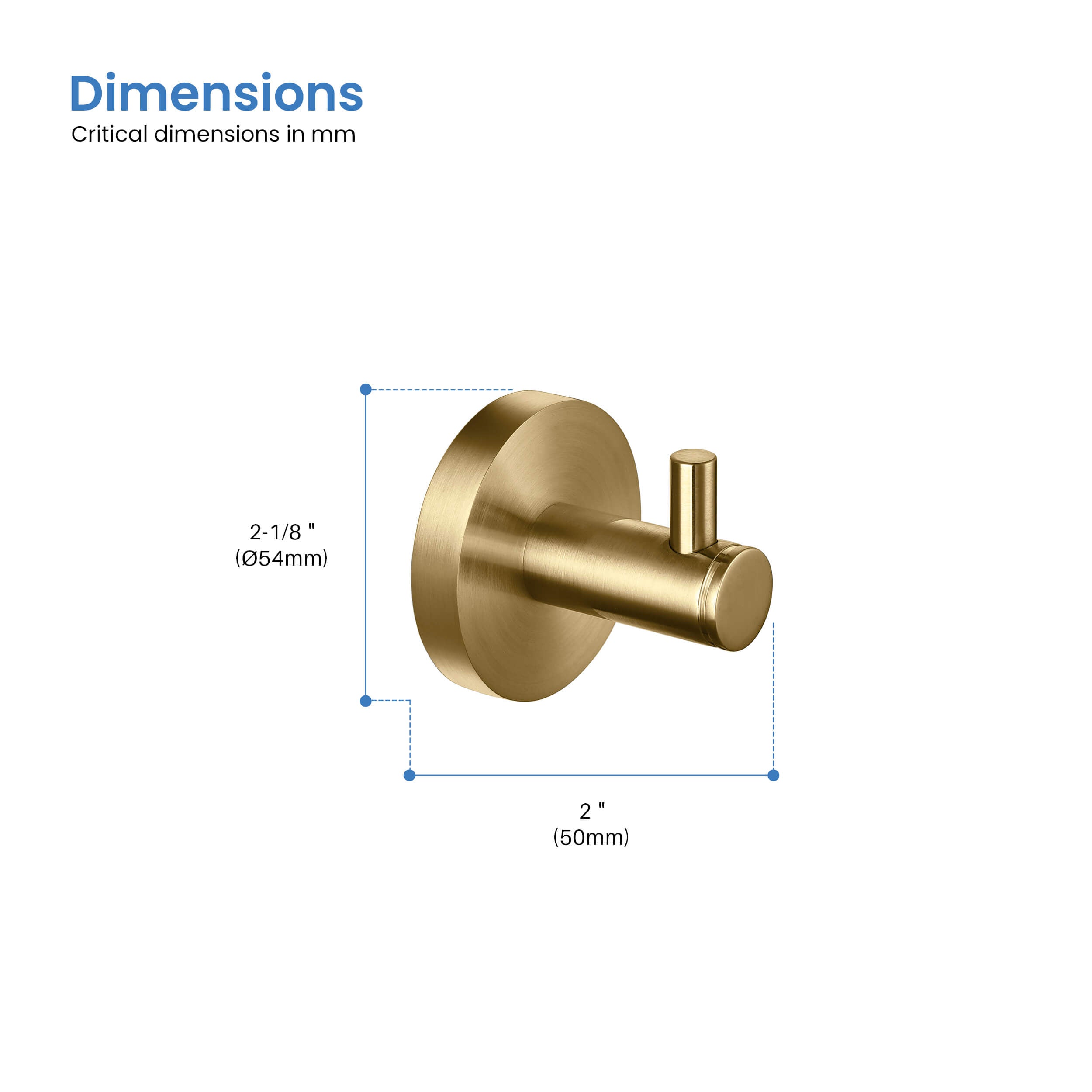Halo Bathroom Towel & Robe Hook - CBA-1401