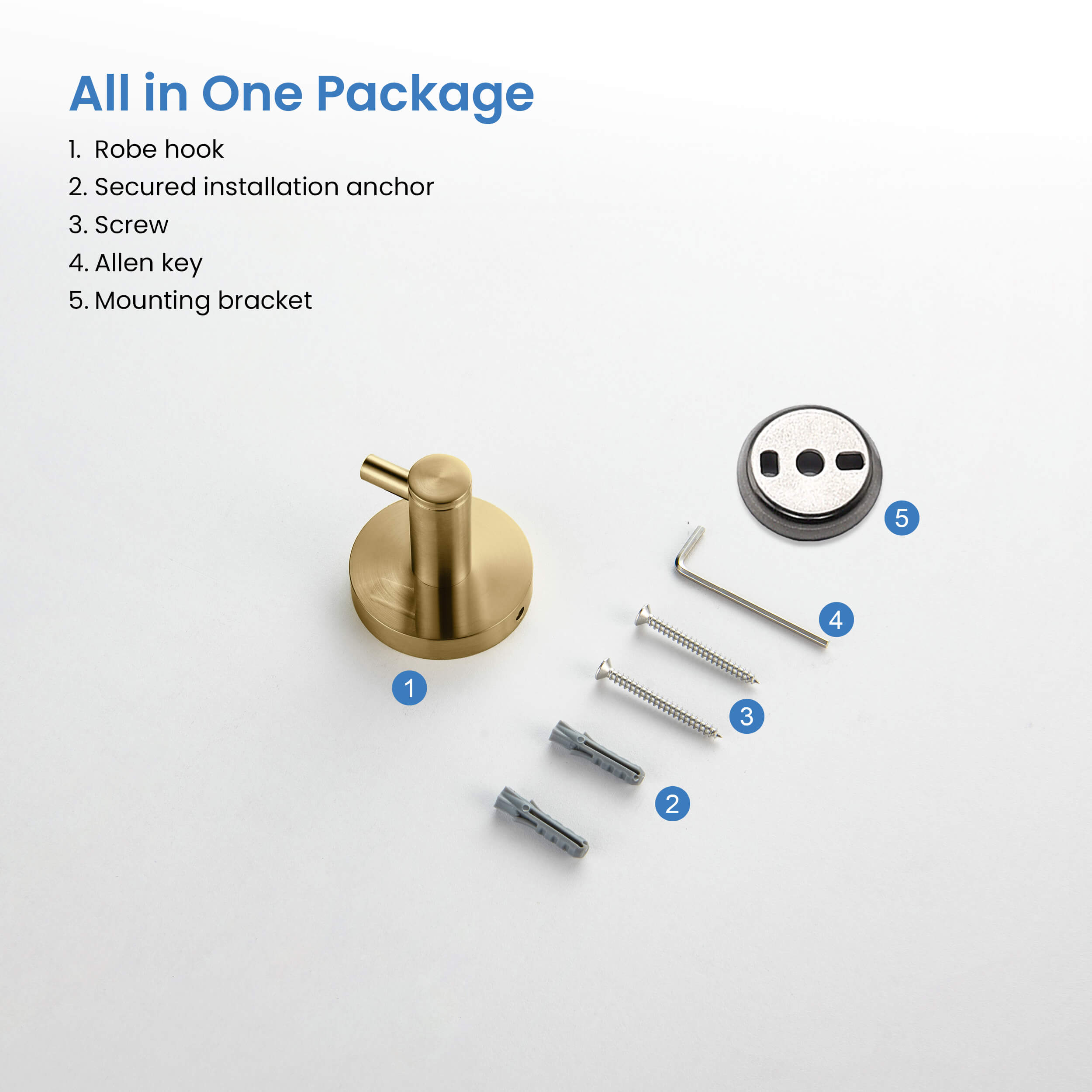 Halo Bathroom Towel & Robe Hook - CBA-1401