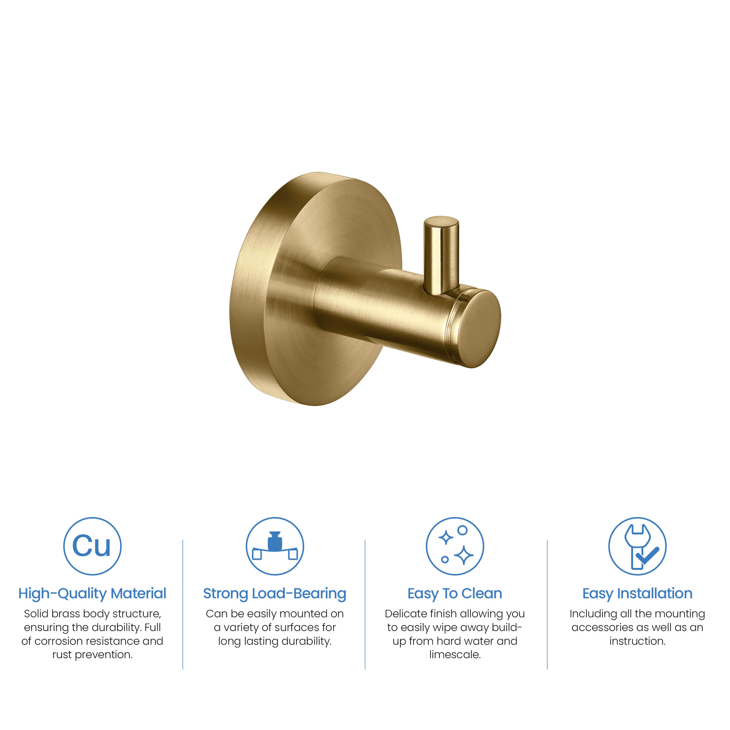Halo Bathroom Towel & Robe Hook - CBA-1401