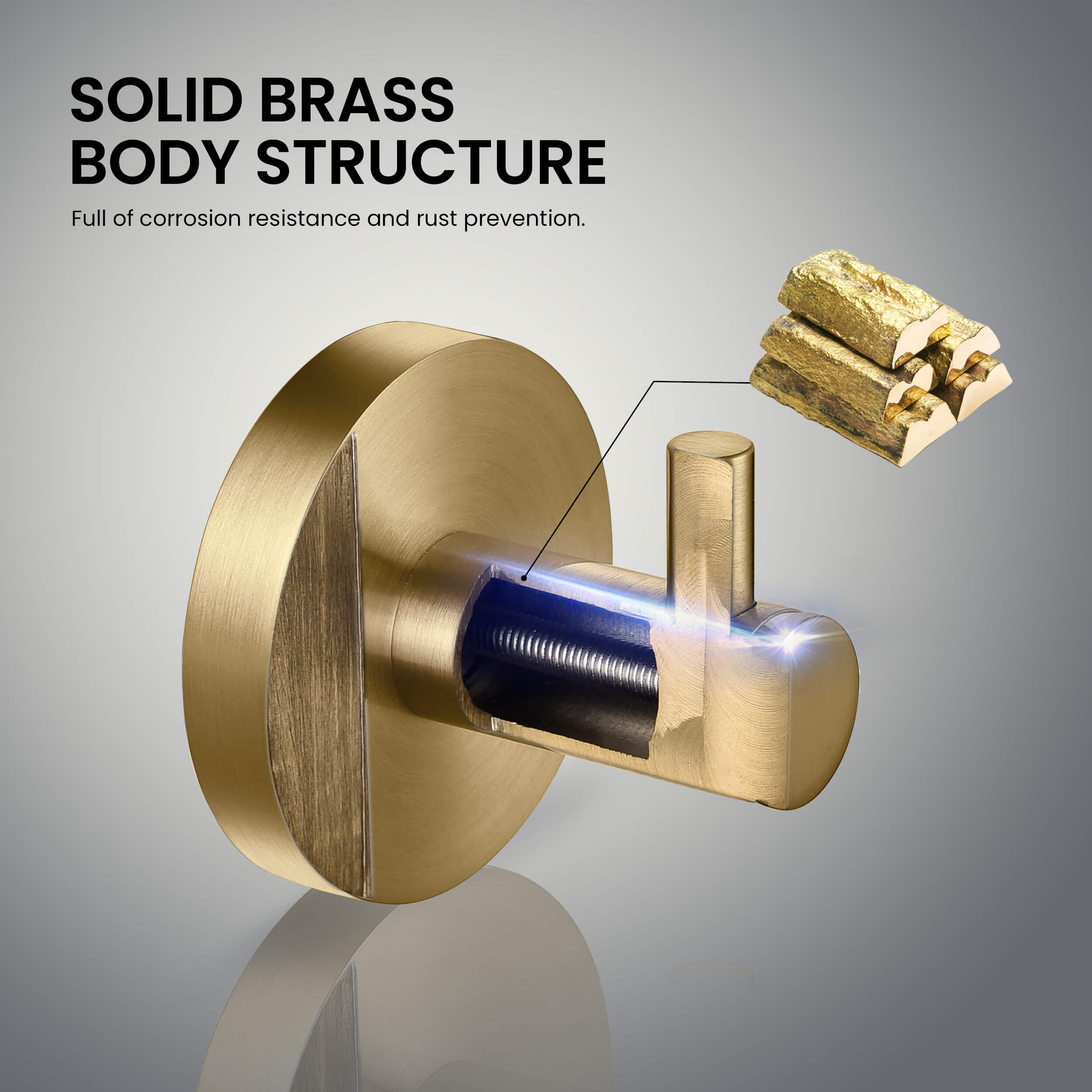 Halo Bathroom Towel & Robe Hook - CBA-1401