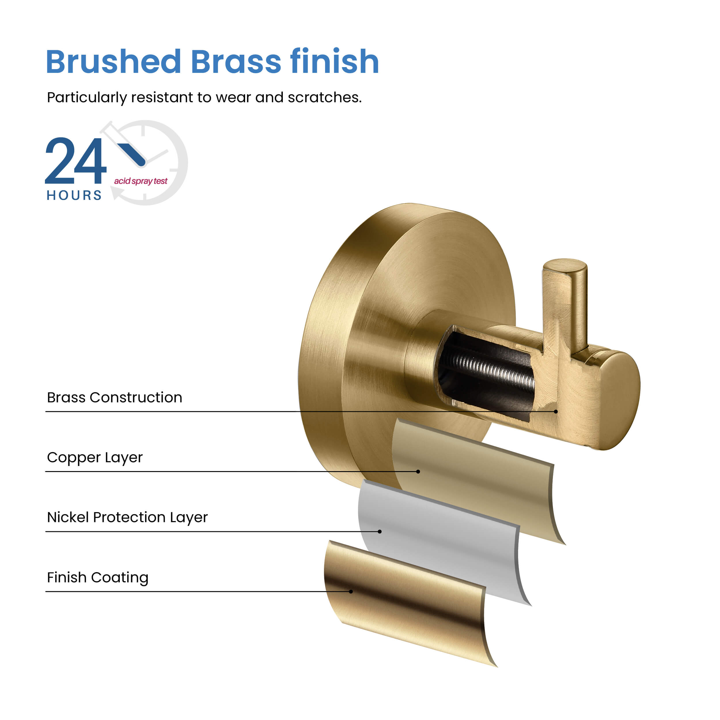 Halo Bathroom Towel & Robe Hook - CBA-1401