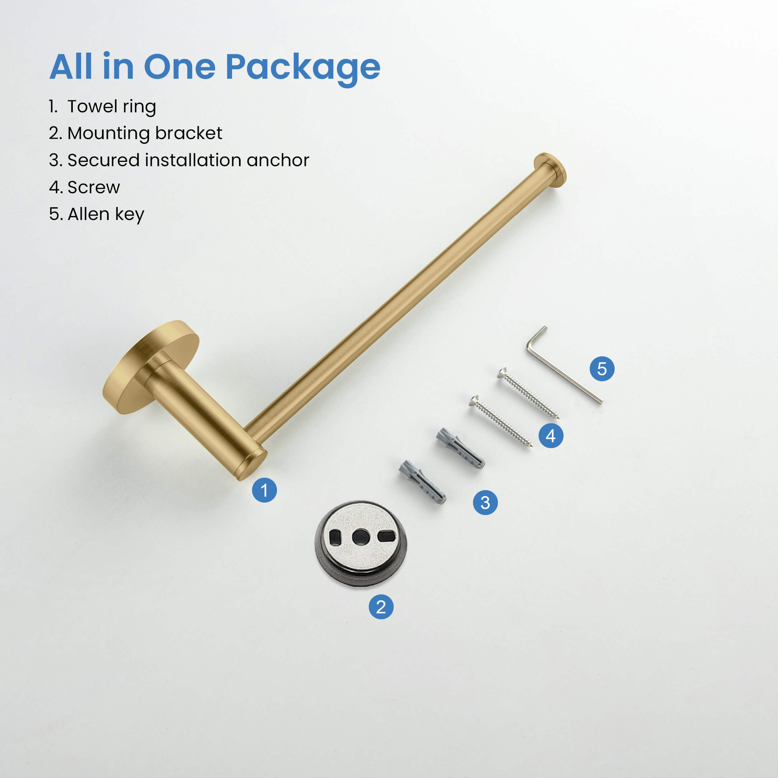 Halo 10 inch Bathroom Towel Holder - CBA-1403