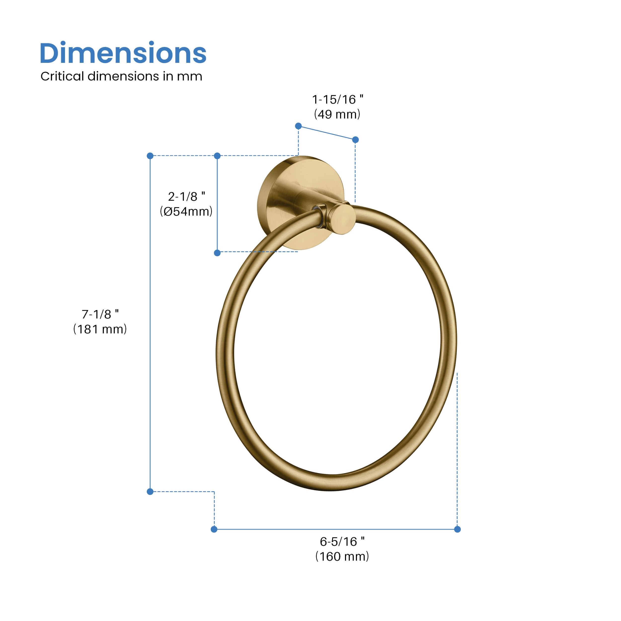 Halo Bathroom Towel Ring - CBA-1406