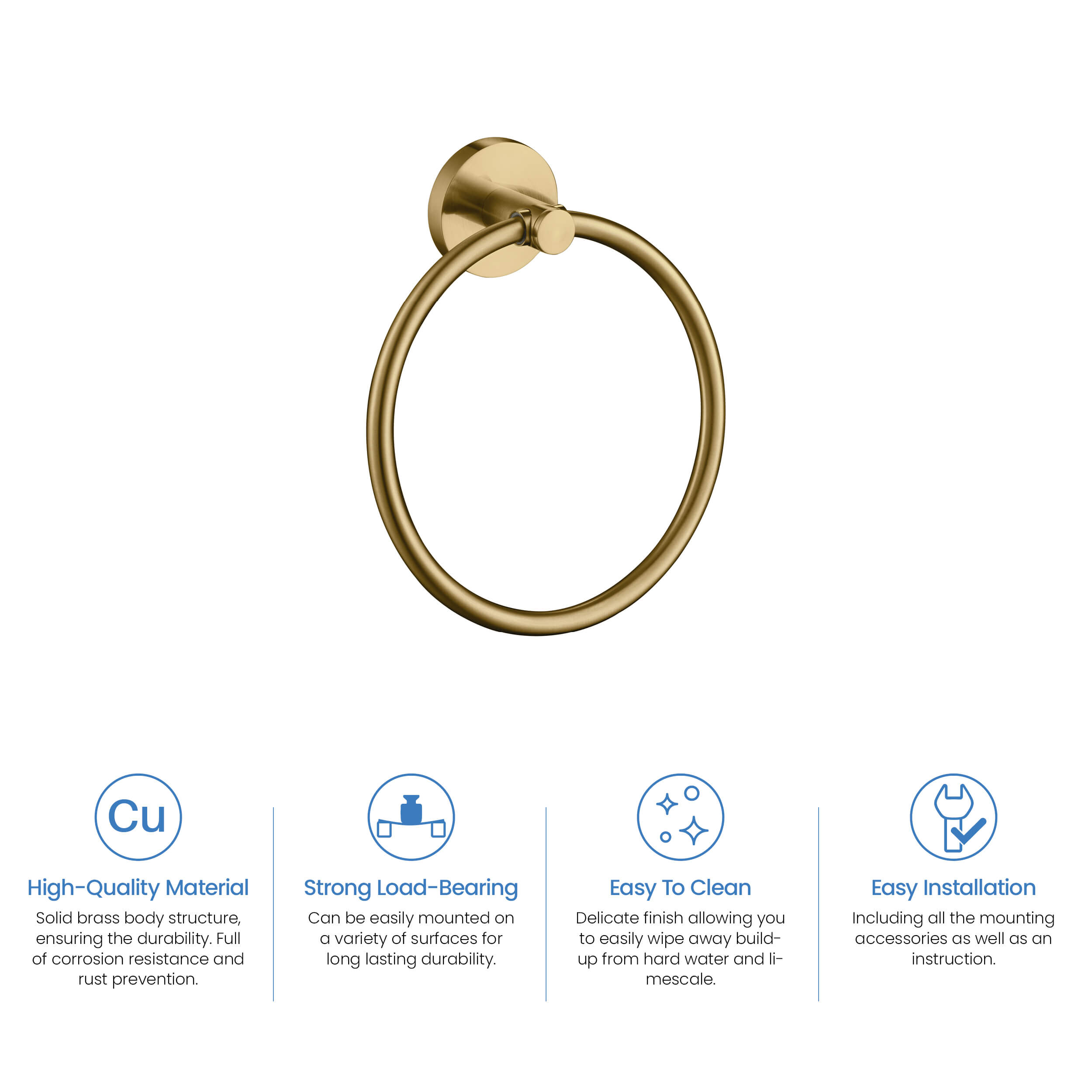 Halo Bathroom Towel Ring - CBA-1406