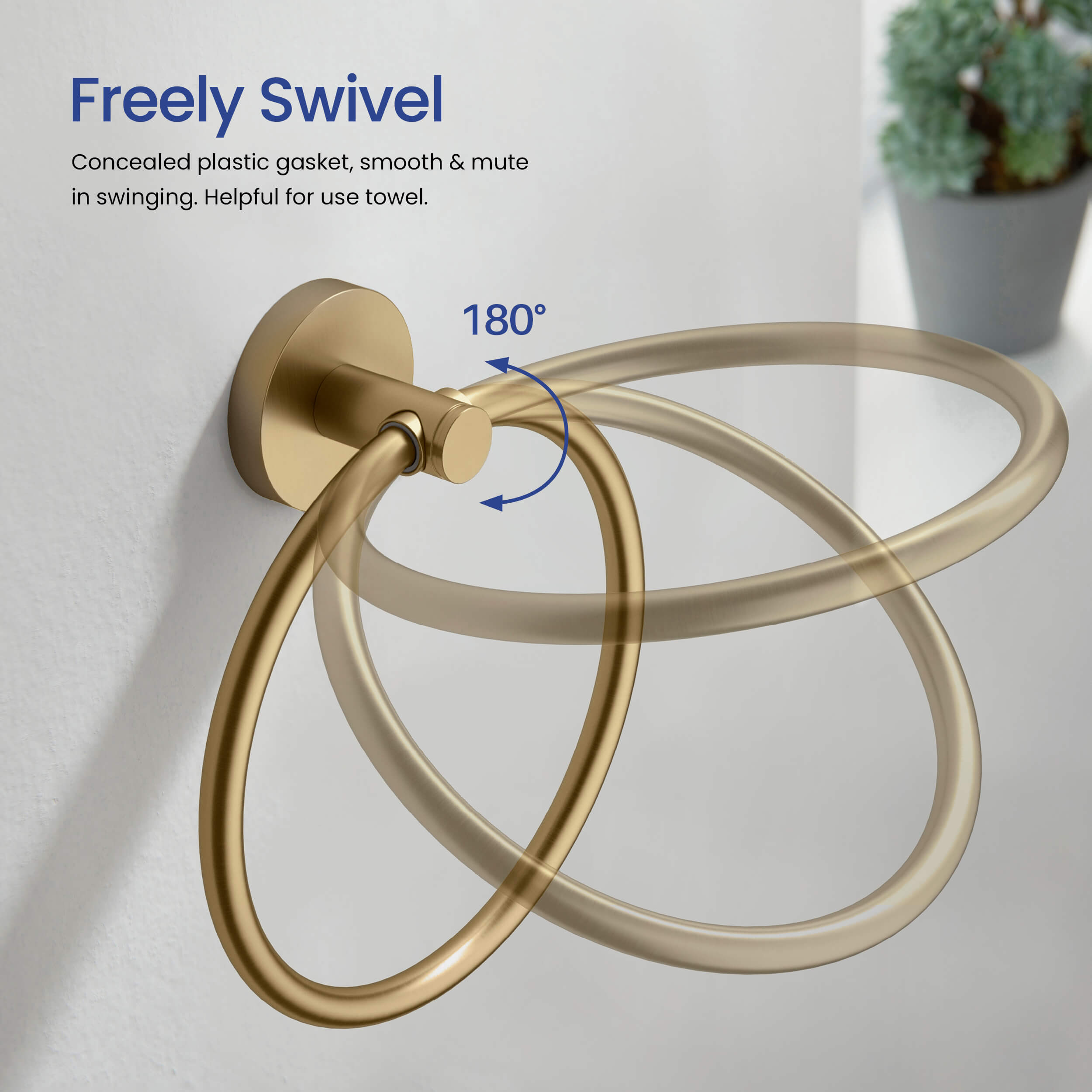 Halo Bathroom Towel Ring - CBA-1406