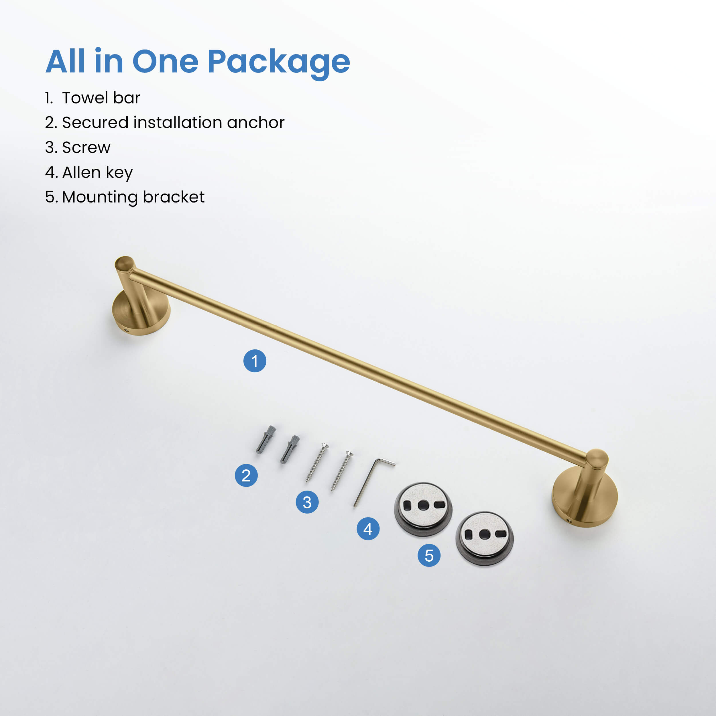 Halo Bathroom 18" Towel Bar - CBA-1407