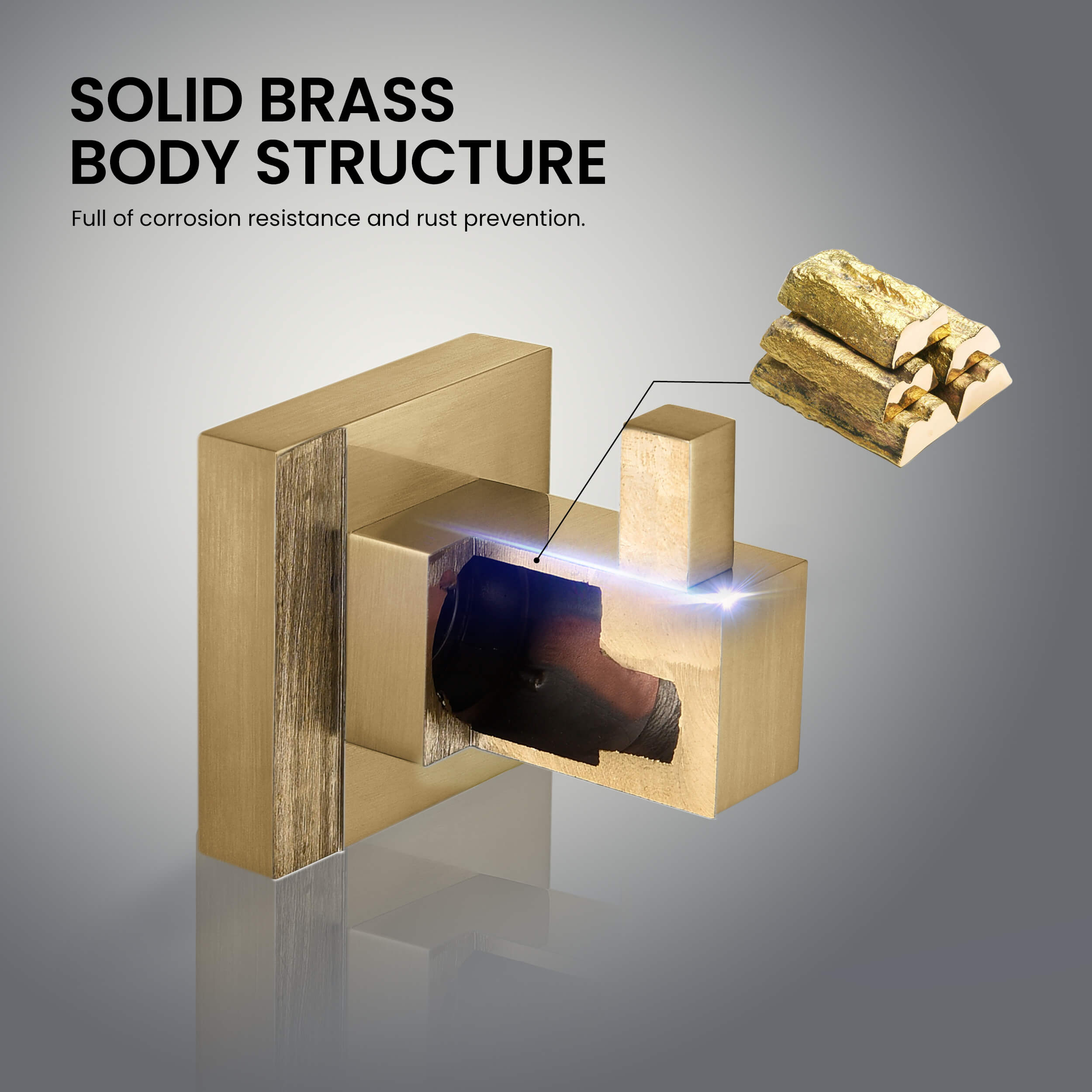 Quadra Bathroom Towel & Robe Hook - CBA-1501