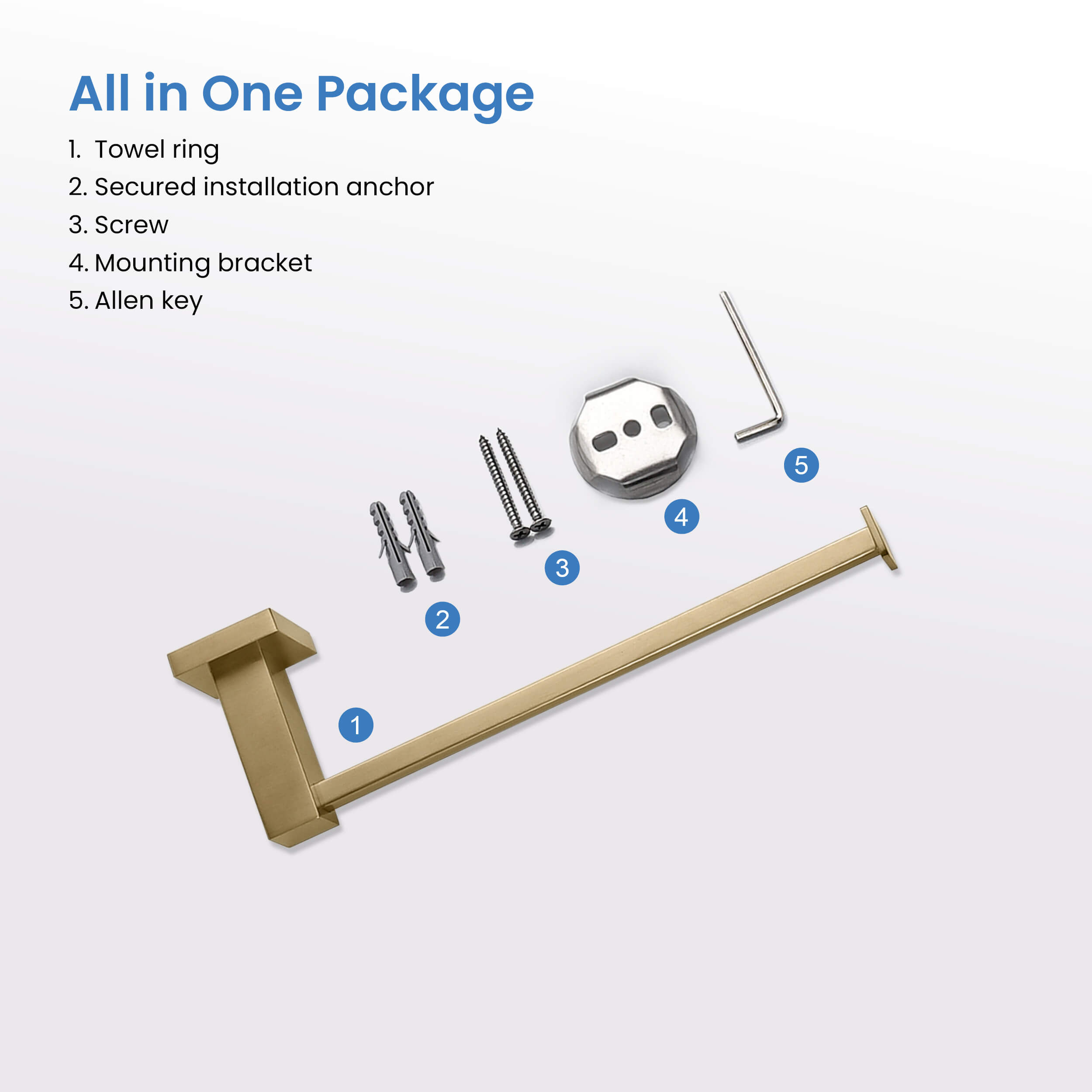 Quadra 10 inch Bathroom Towel Holder - CBA-1503