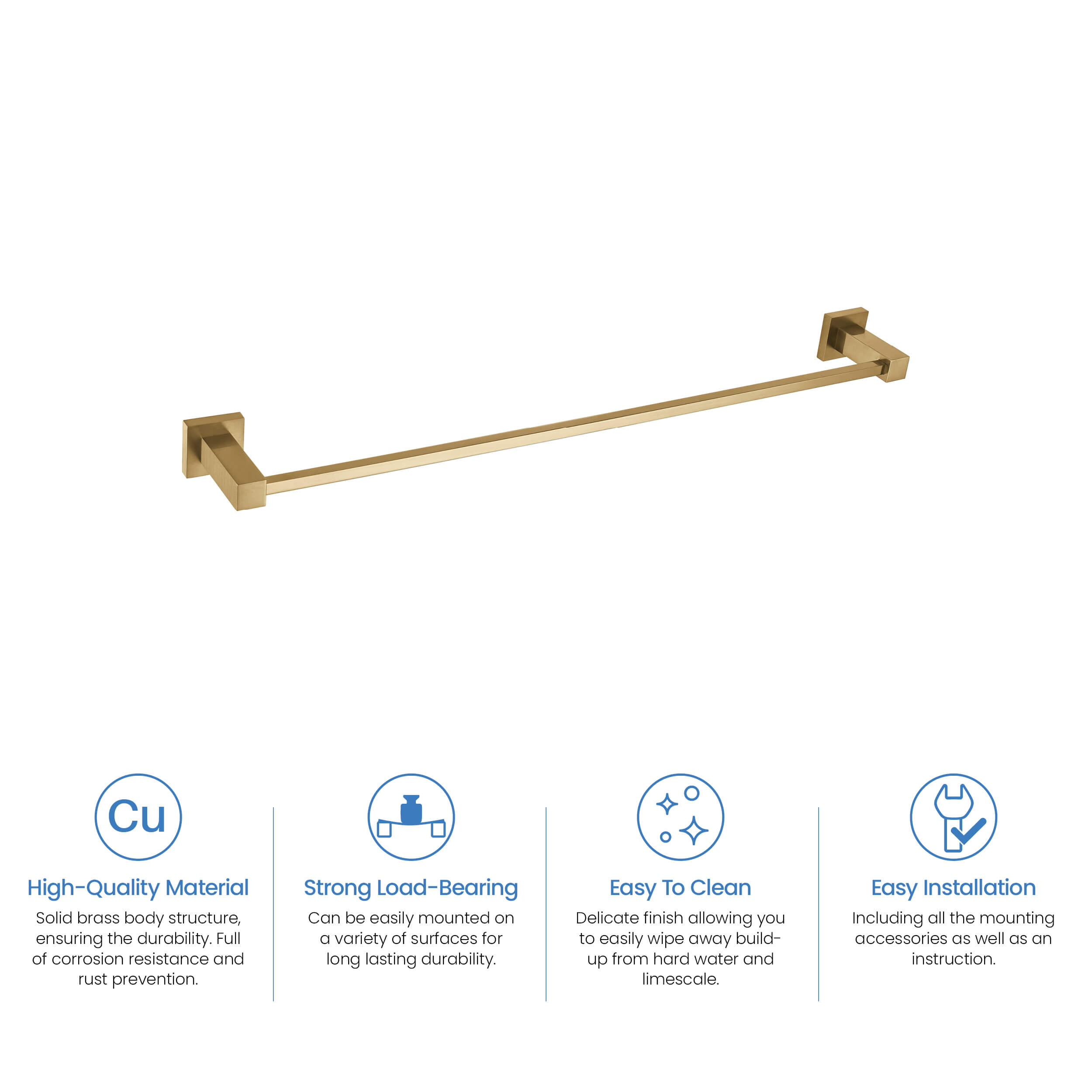 Quadra 24 inch Bathroom Towel Bar - CBA-1504