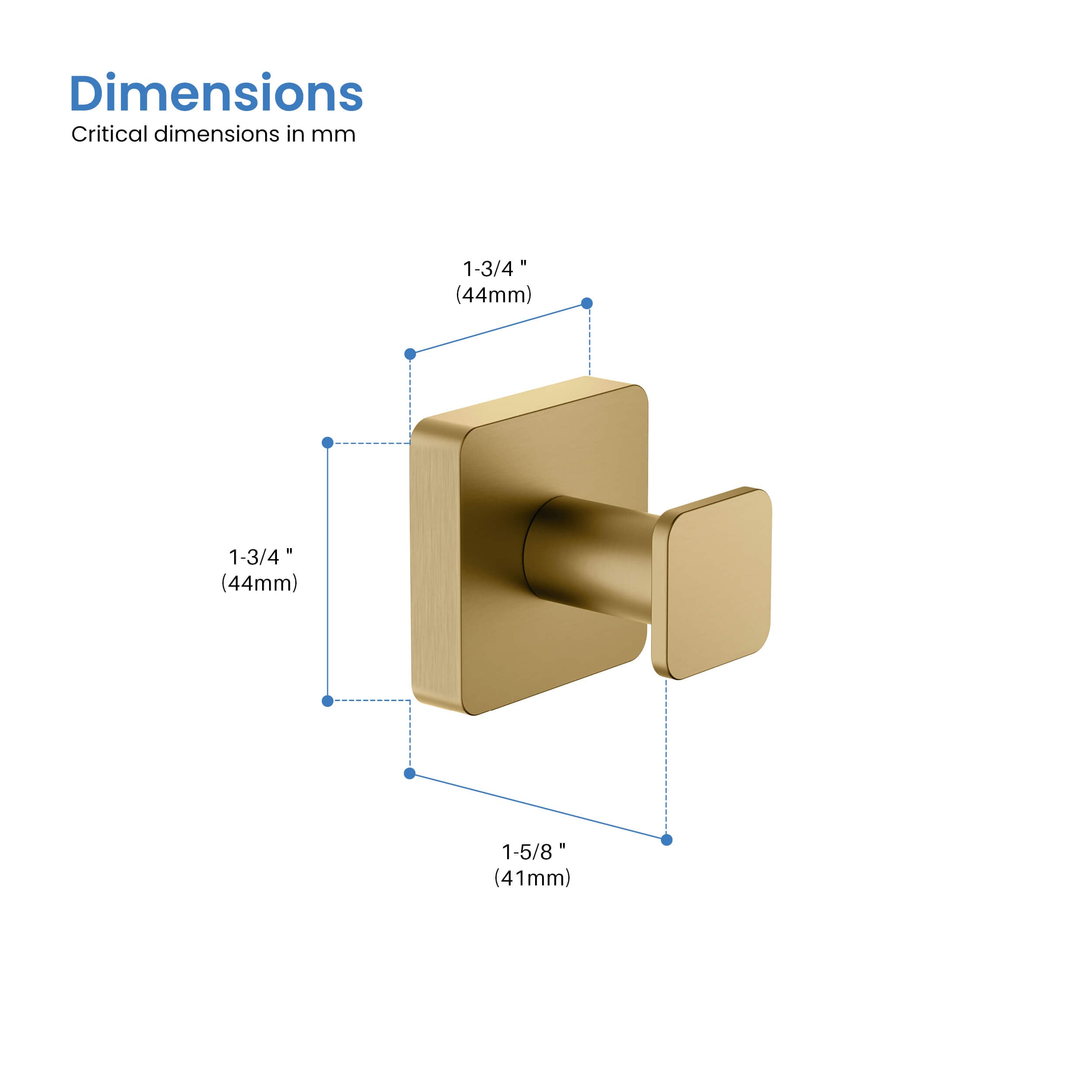 Fusion Bathroom Towel & Robe Hook - CBA-1601