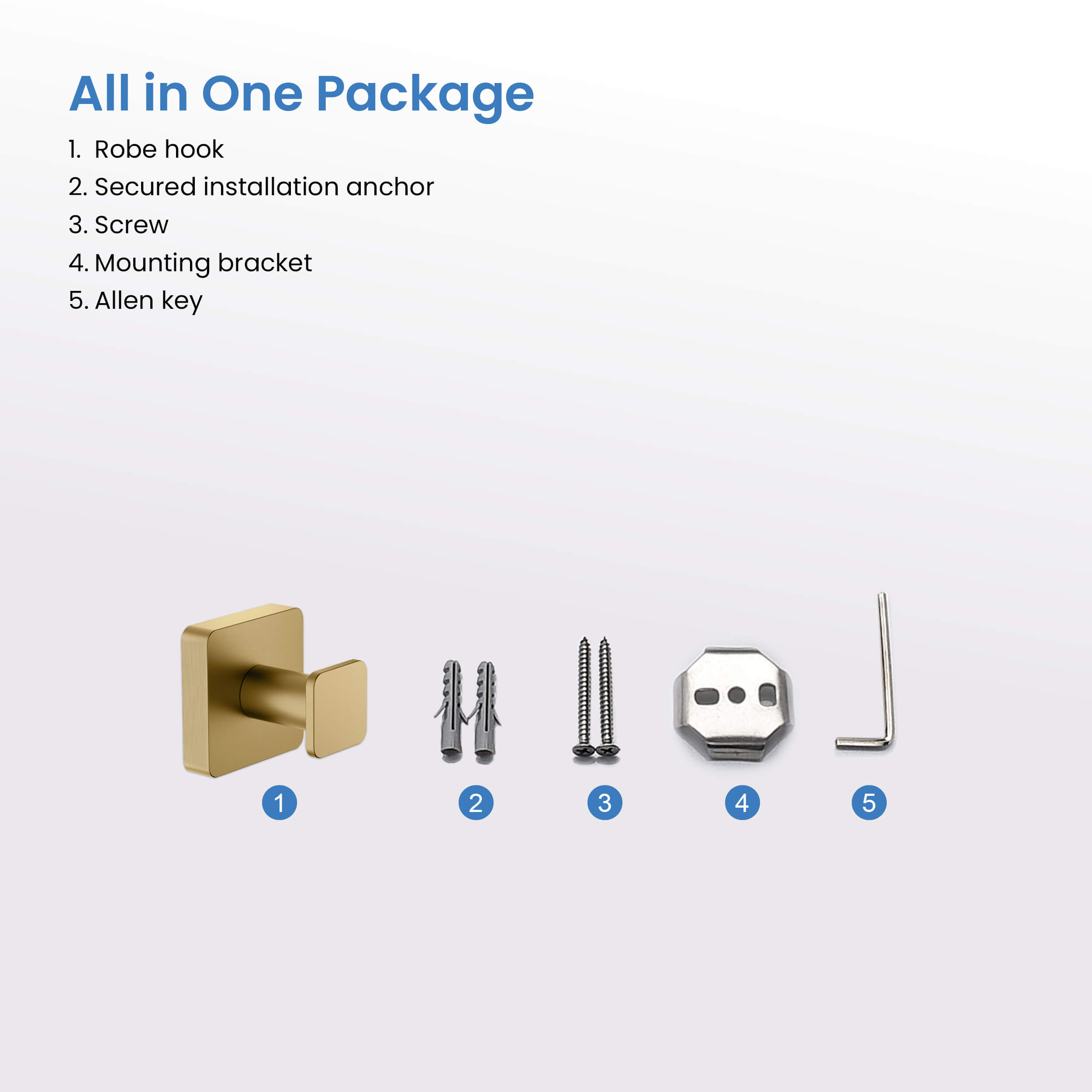 Fusion Bathroom Towel & Robe Hook - CBA-1601