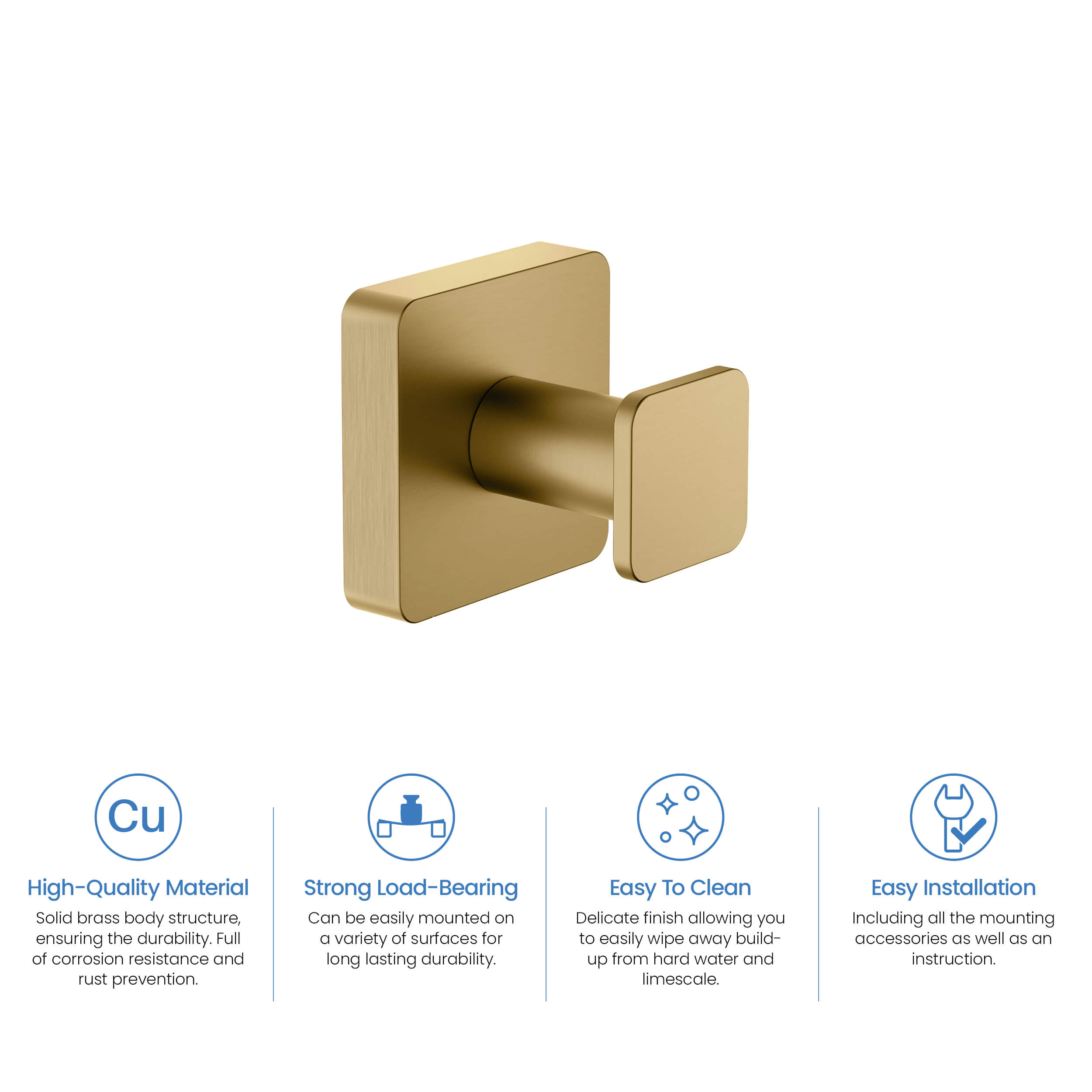 Fusion Bathroom Towel & Robe Hook - CBA-1601