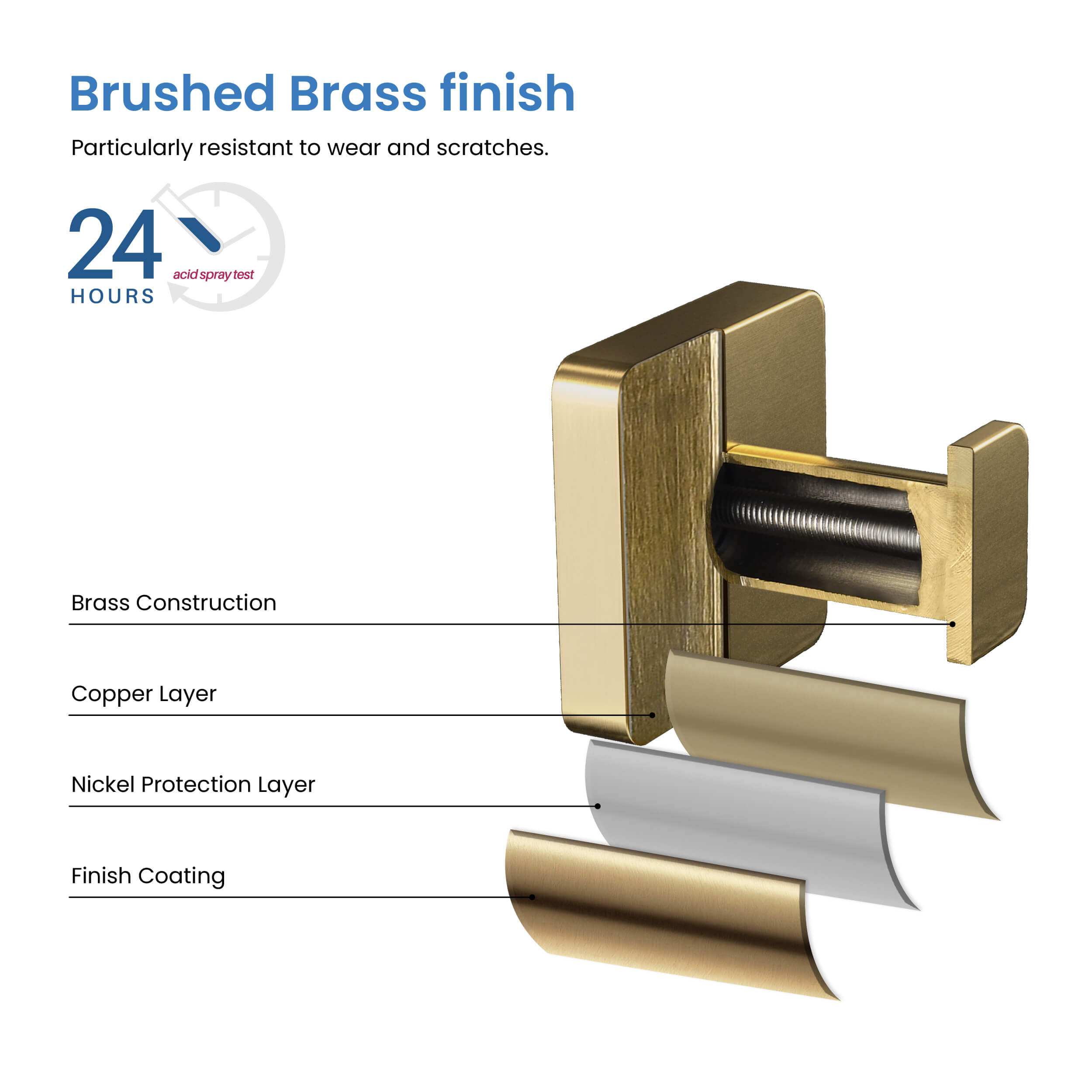 Fusion Bathroom Towel & Robe Hook - CBA-1601
