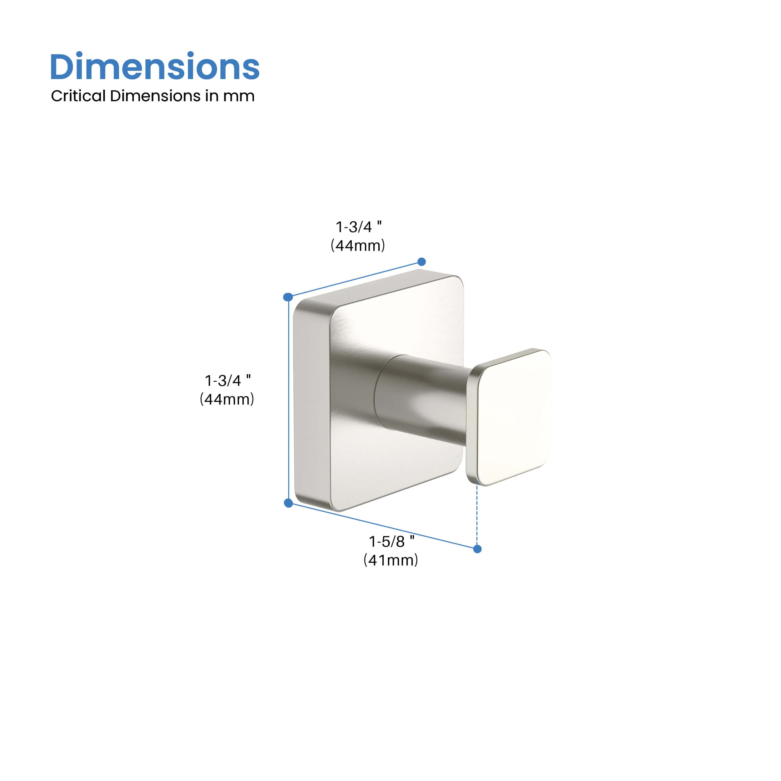 Fusion Bathroom Towel & Robe Hook - CBA-1601