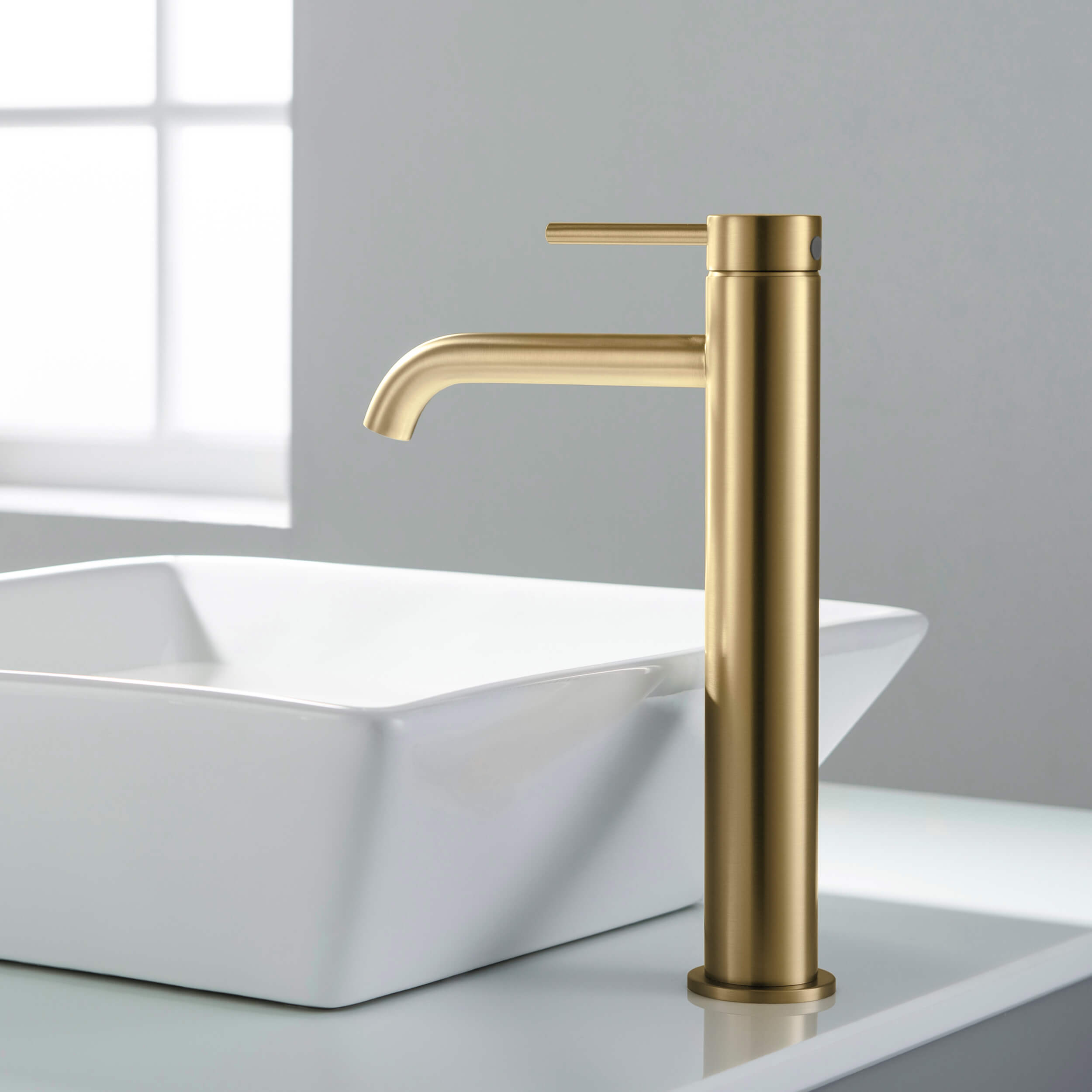 Halo Single Handle Bathroom Vessel Sink Faucet with Pop Up Drain - CBF-1009
