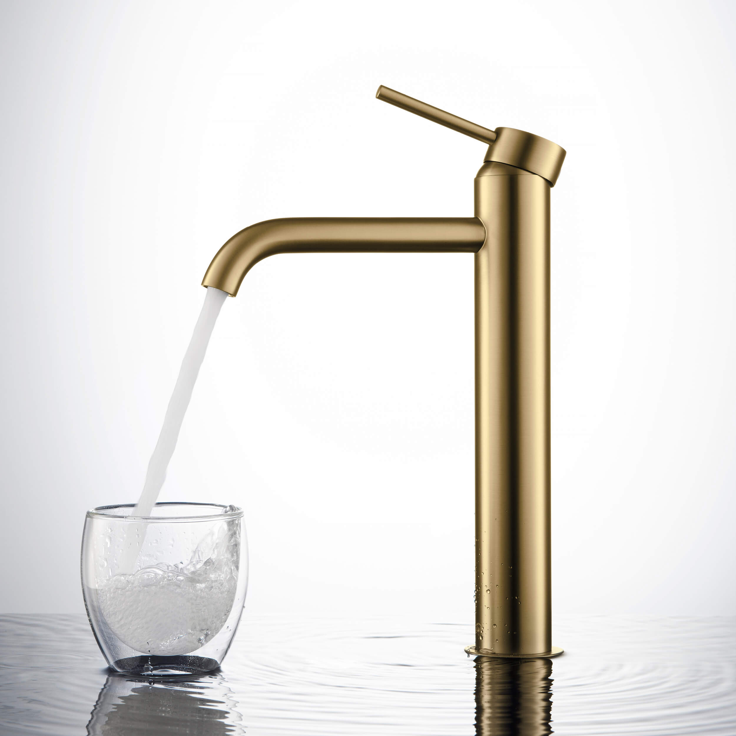 Halo Single Handle Bathroom Vessel Sink Faucet with Pop Up Drain - CBF-1009