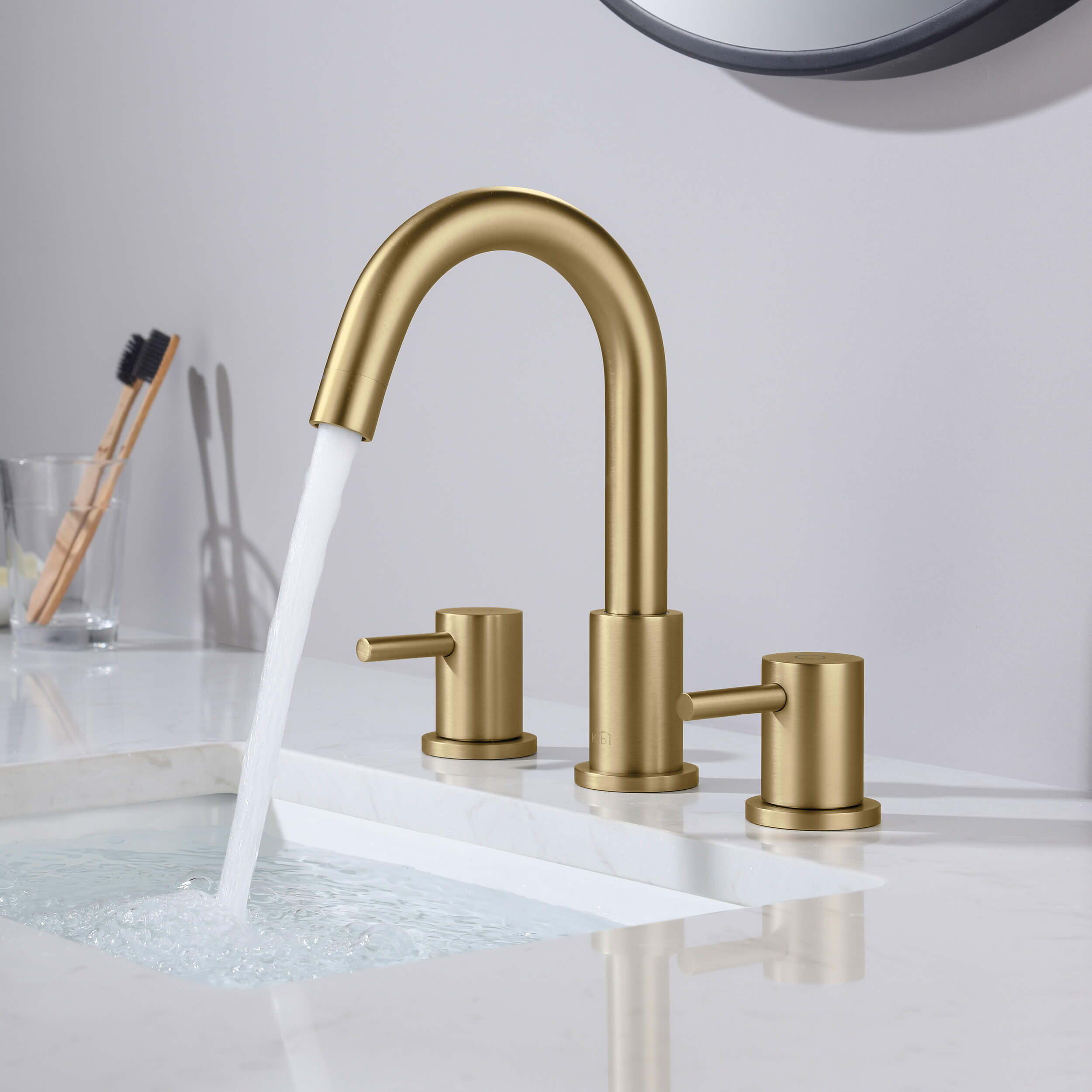 Halo 8" Widespread Bathroom Sink Faucet with Drain Assembly - CBF-1016