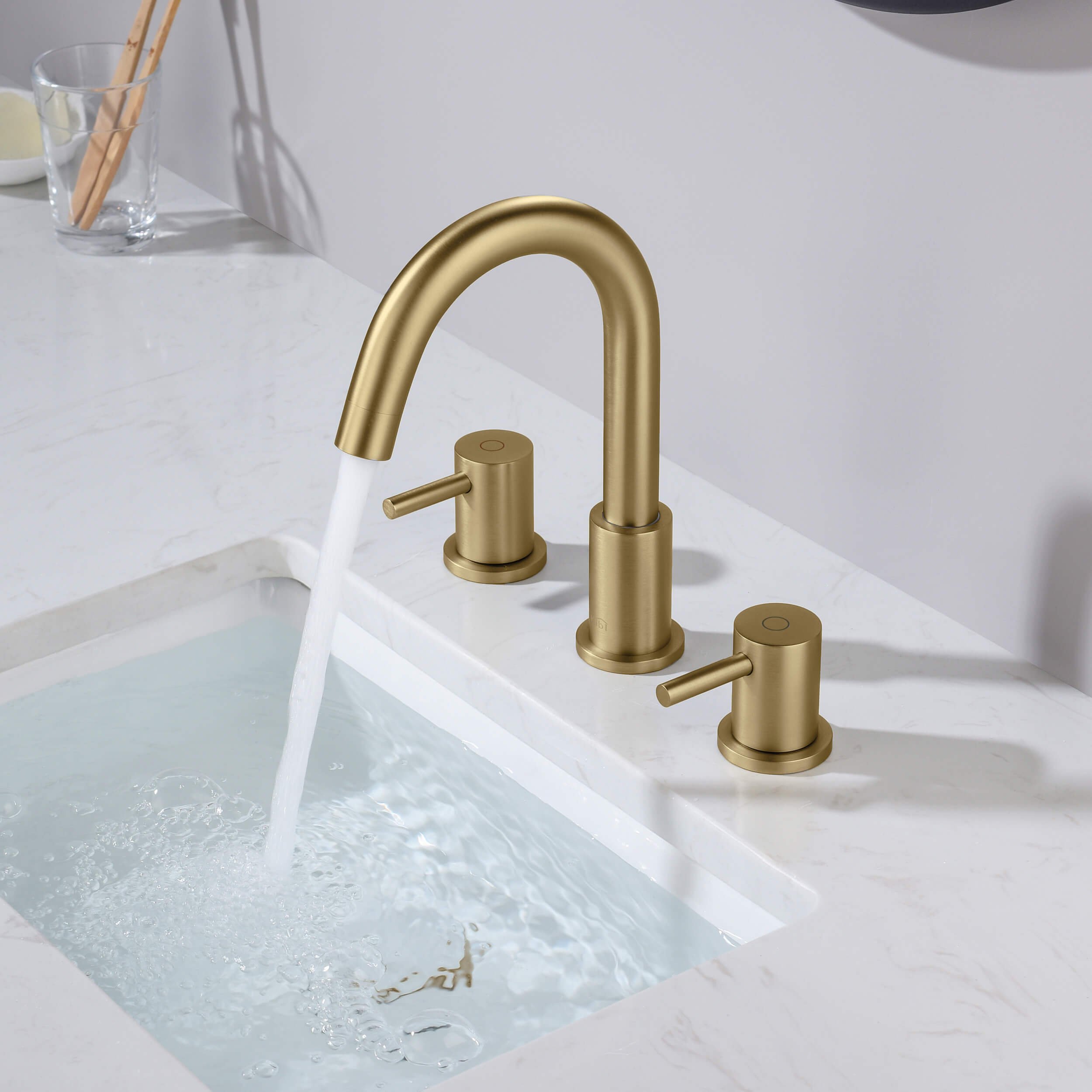 Halo 8" Widespread Bathroom Sink Faucet with Drain Assembly - CBF-1016