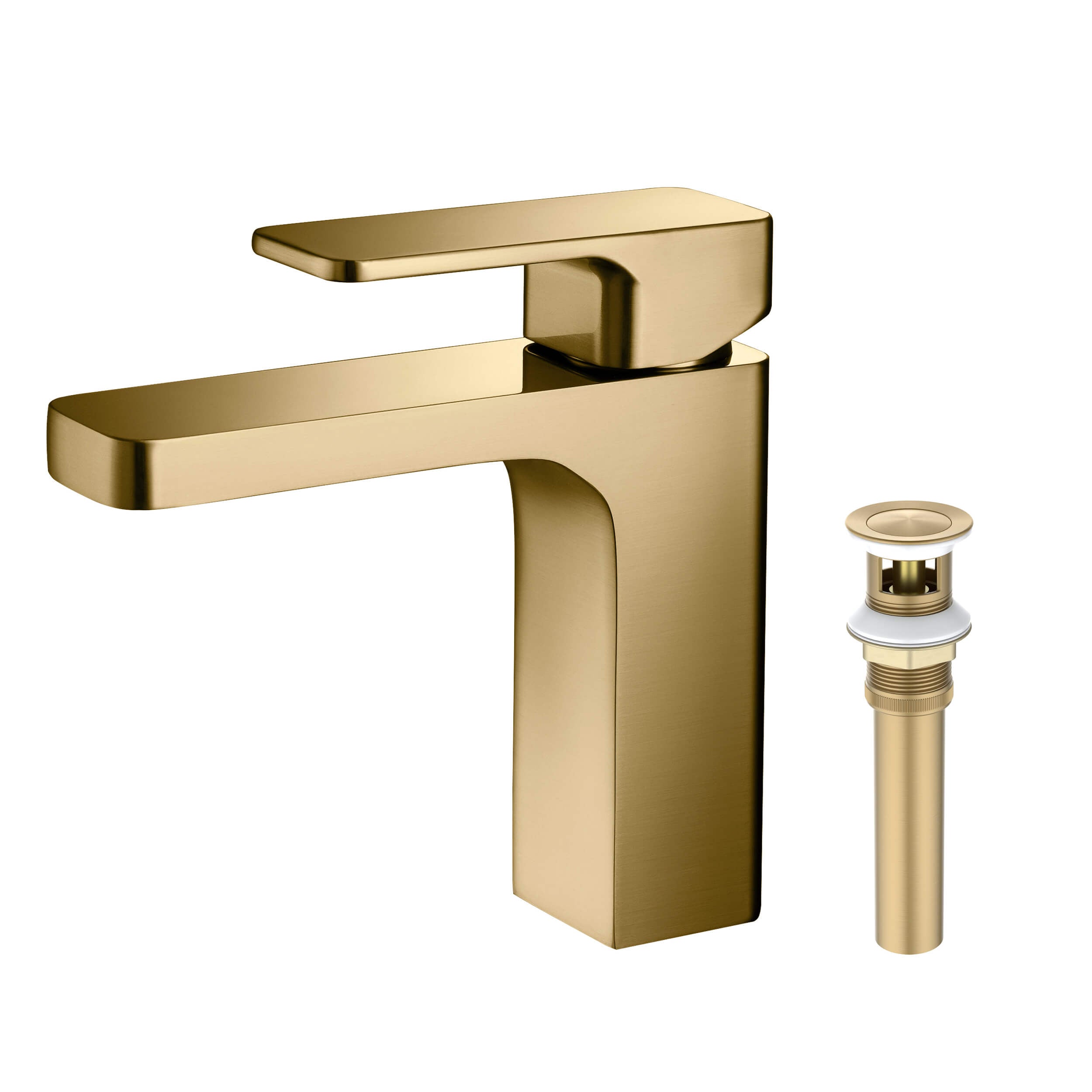 Fusion Single Handle Bathroom Vanity Sink Faucet with Pop Up Drain - CBF-1017