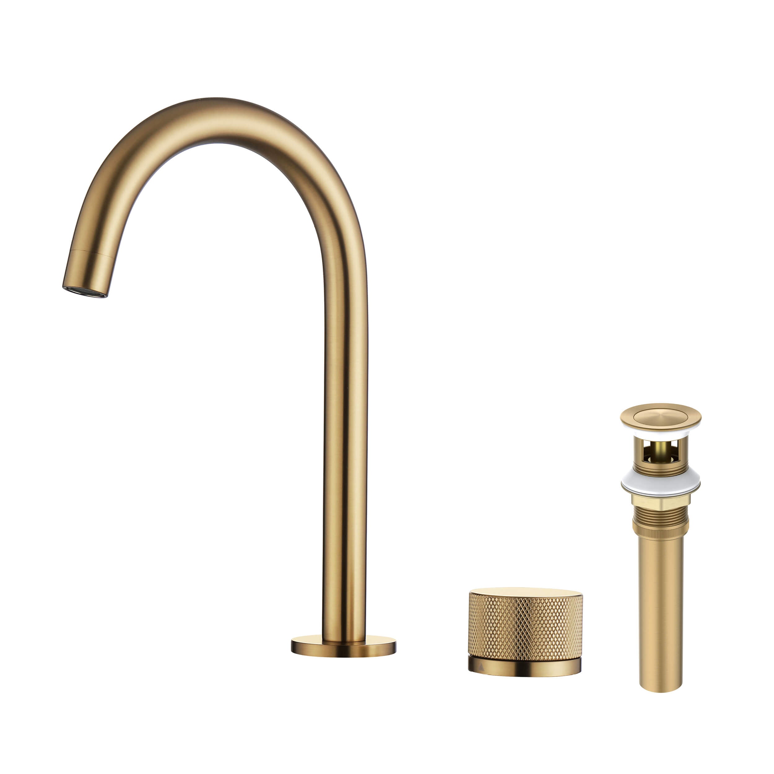 Verona One Handle Two Holes Bathroom Vanity Sink Faucet with Drain Assembly - CBF-1027