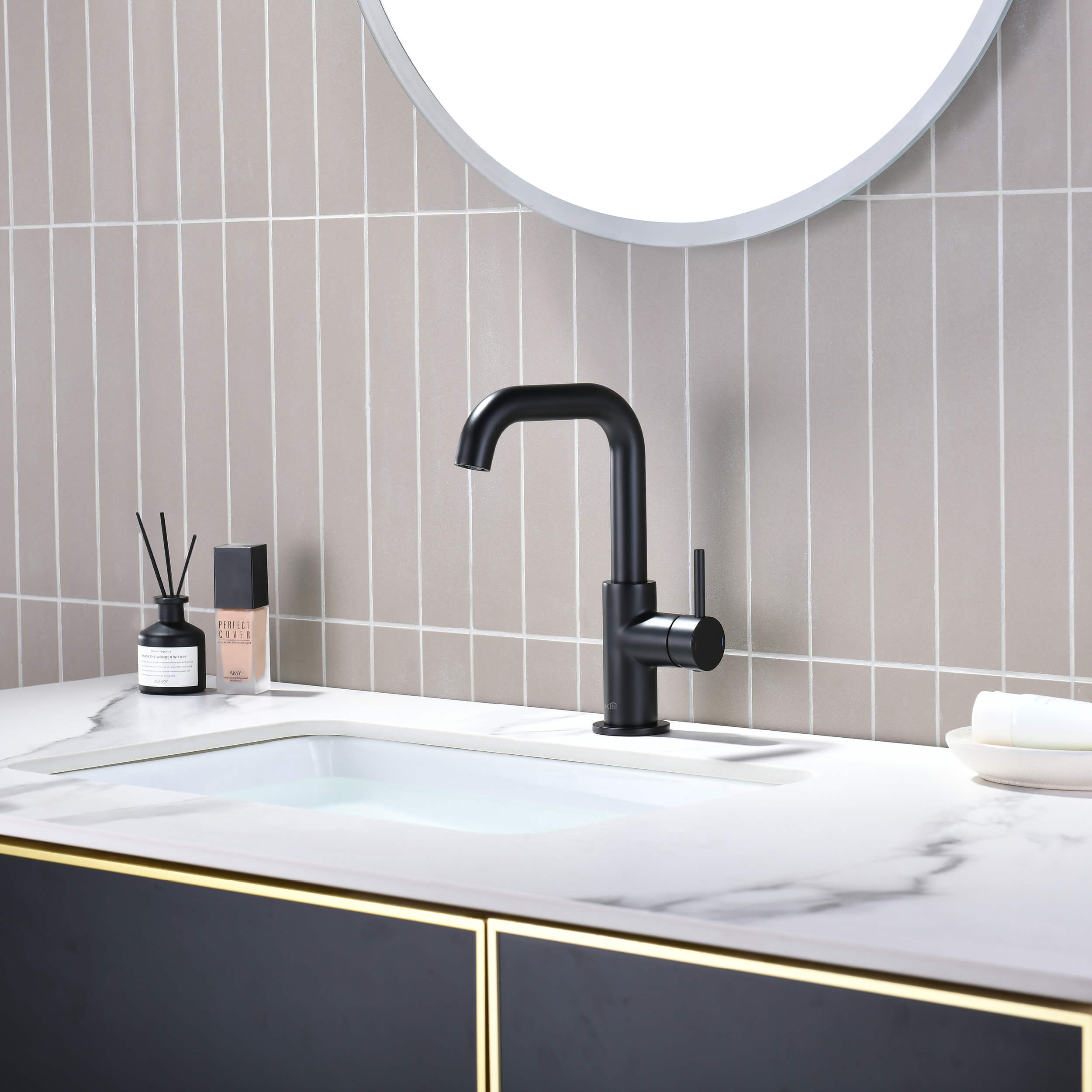 Tampa Single Handle High-Arc Bathroom Vanity Sink Faucet - CBF-1028