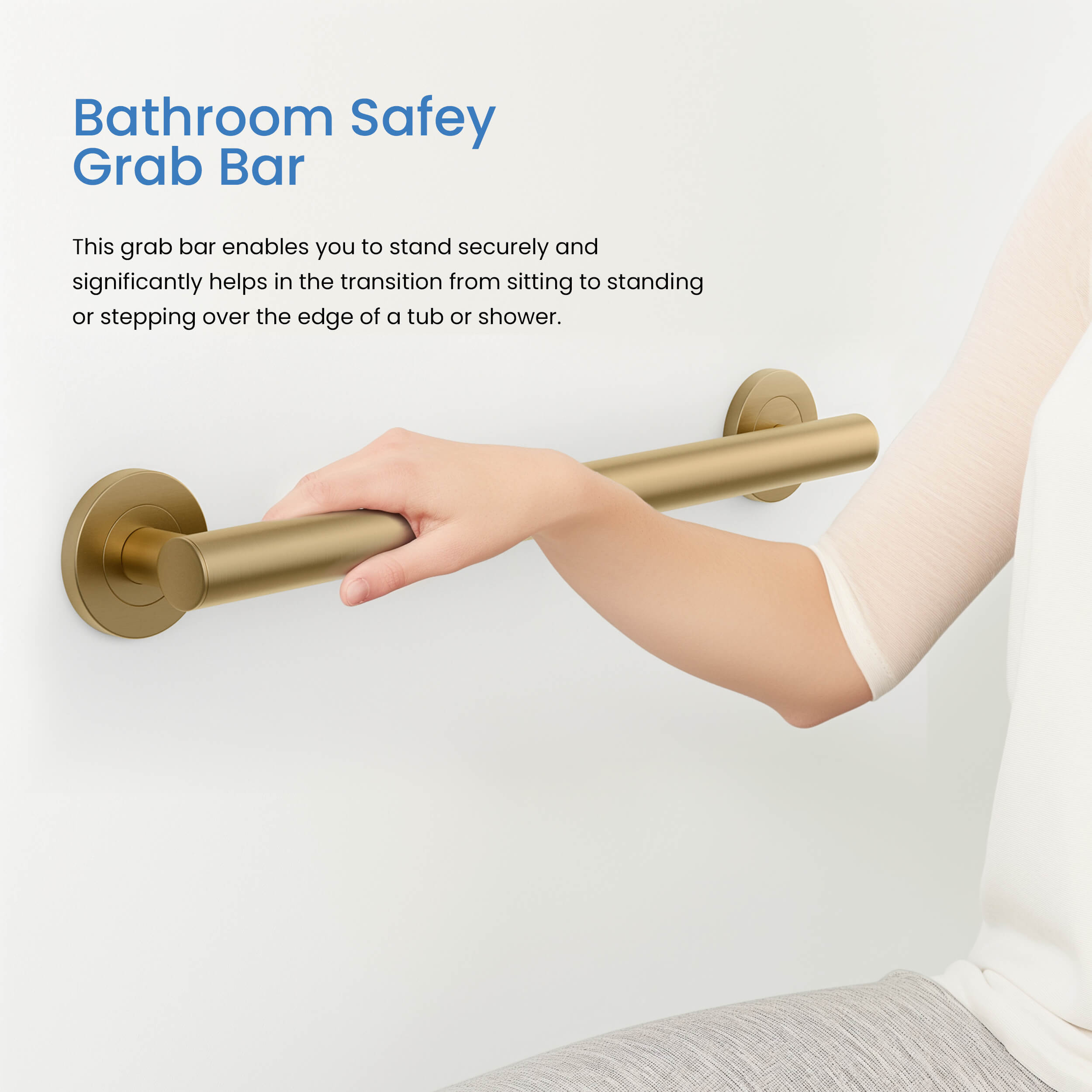18" Stainless Steel Bathroom Safety Grab Bar - CGB-1118