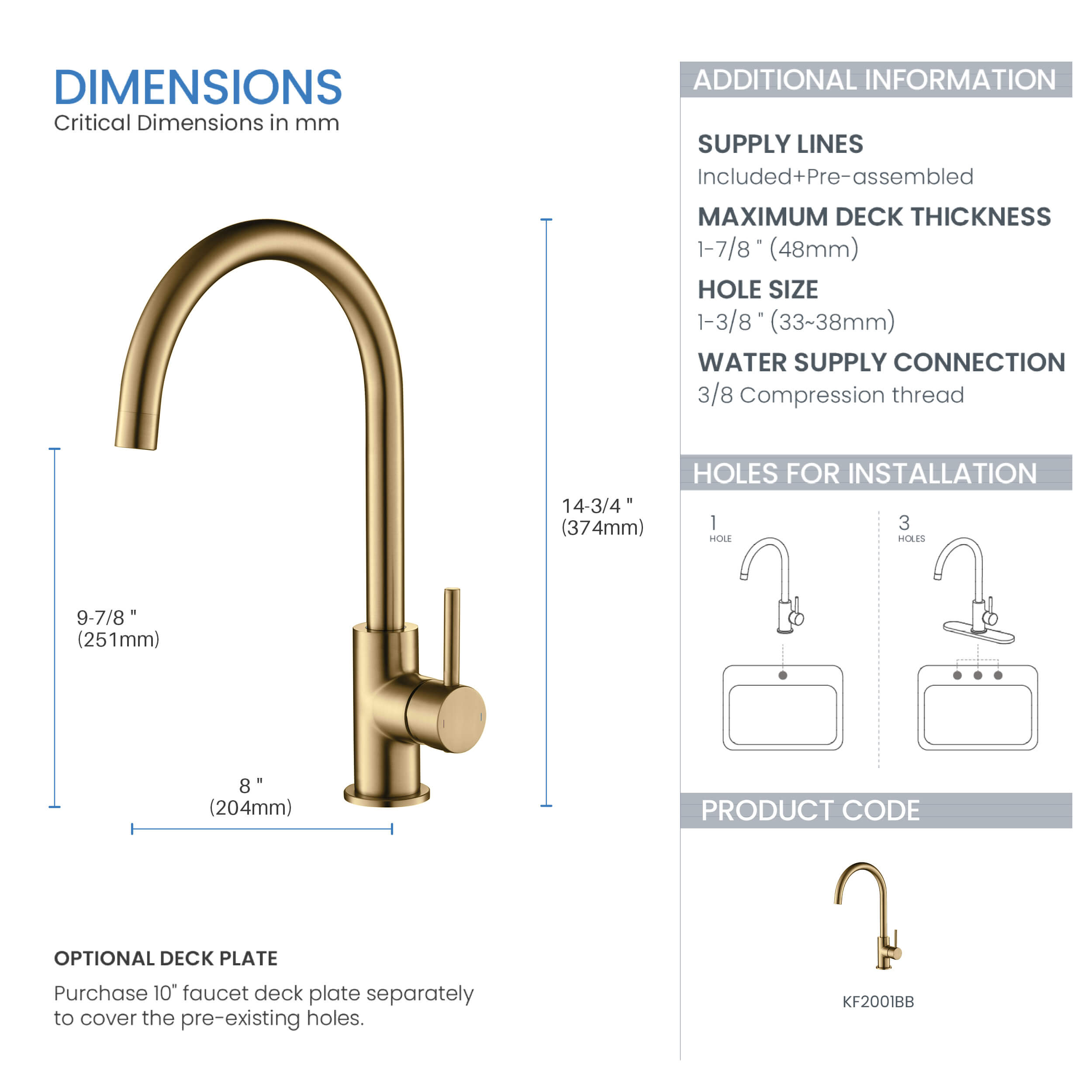 Halo Single Handle Bar Sink Faucet - CKF-2001