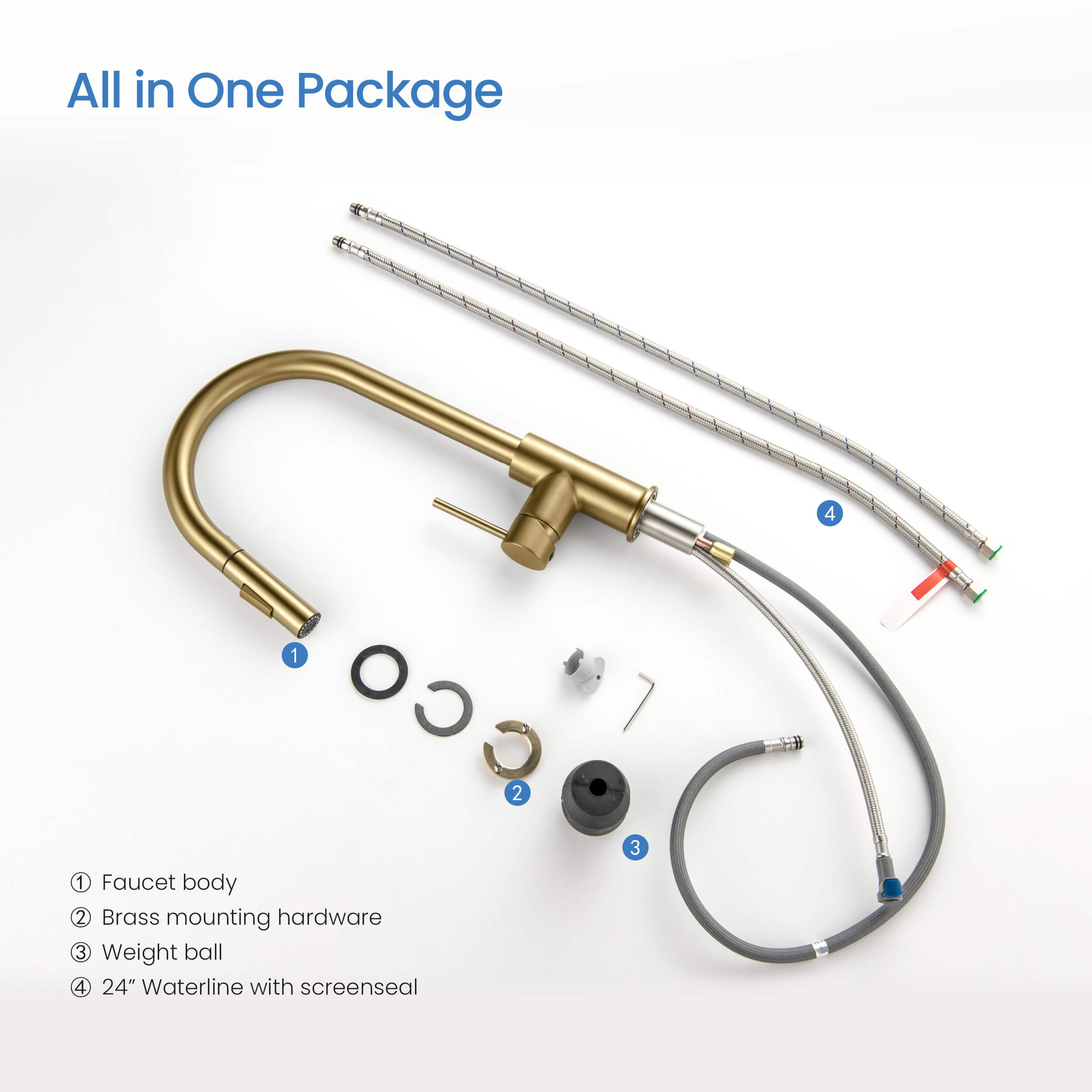 Halo Single Handle Pull Down Kitchen Faucet - CKF-2013