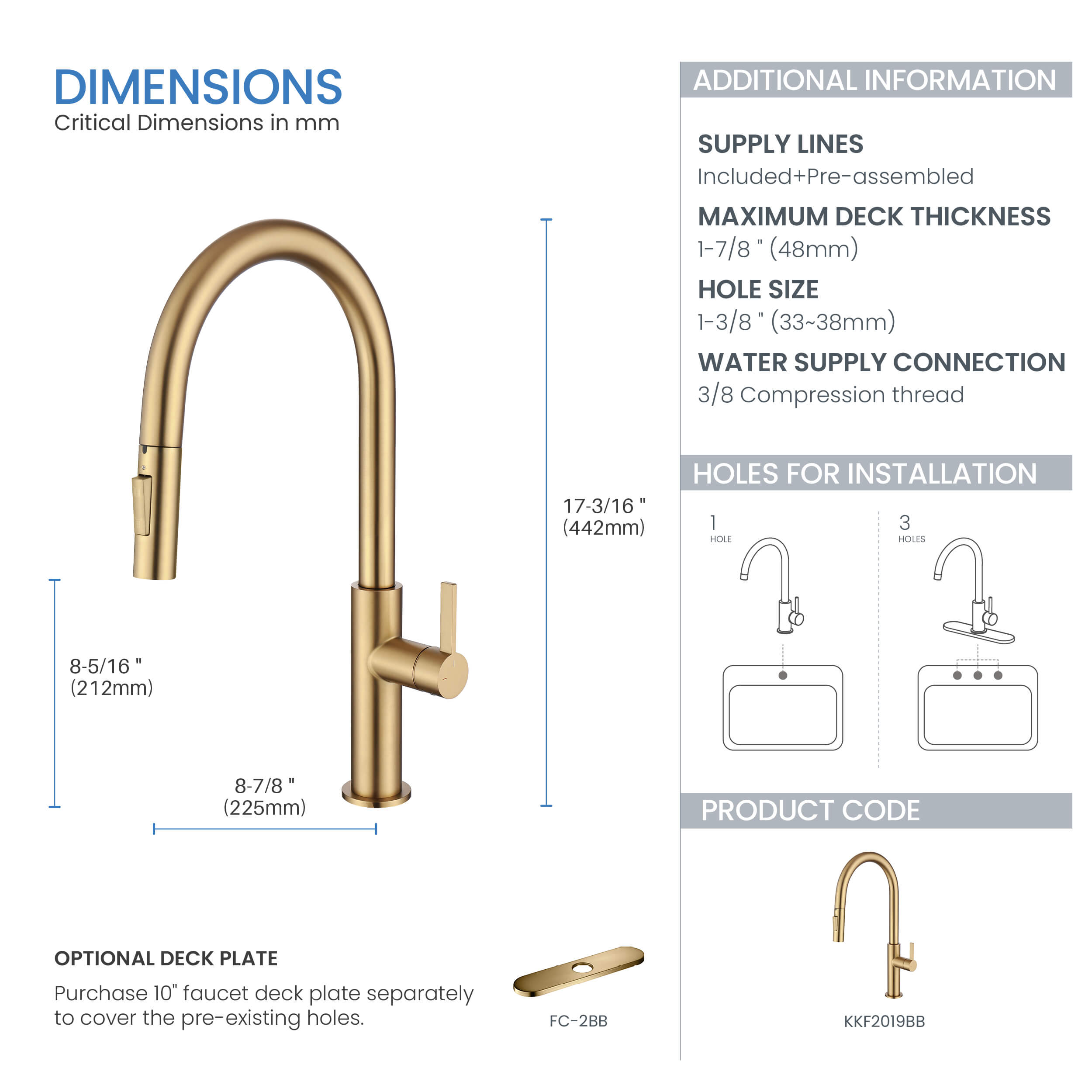 Neo Single Handle Pull Down Kitchen Faucet - CKF-2019