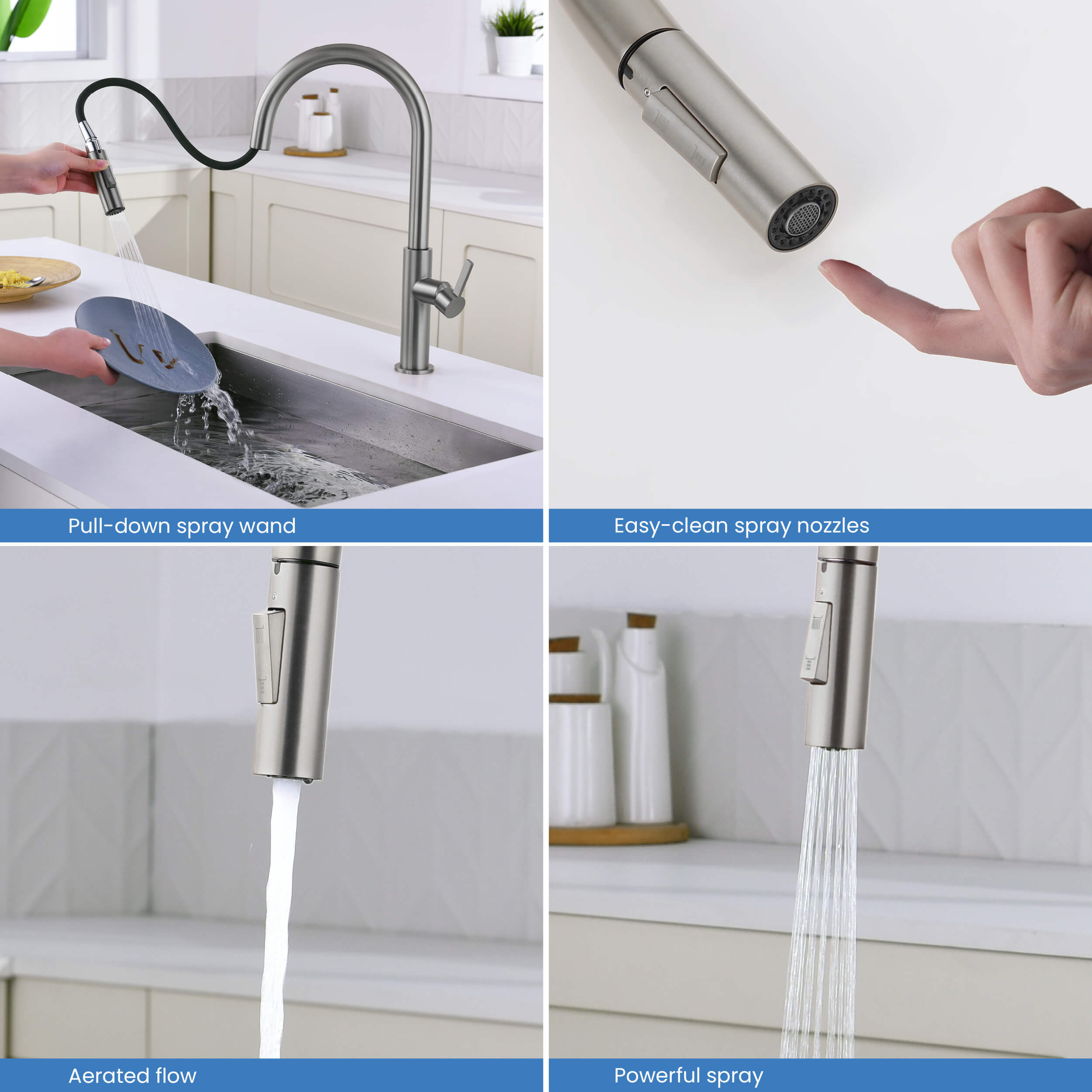 Neo Single Handle Pull Down Kitchen Faucet - CKF-2019