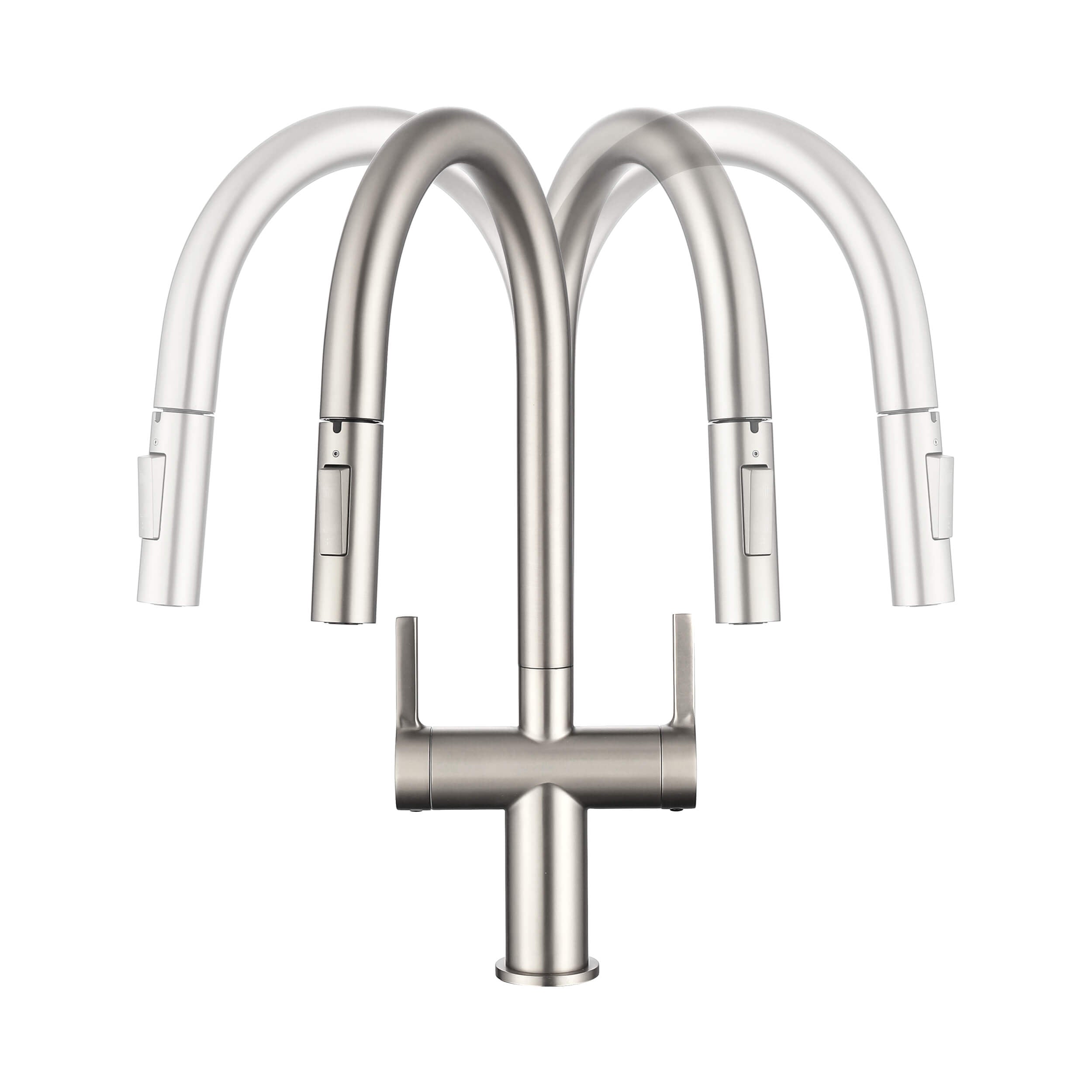 Neo Single Hole Two Handle Pull Down Kitchen Faucet - CKF-2020