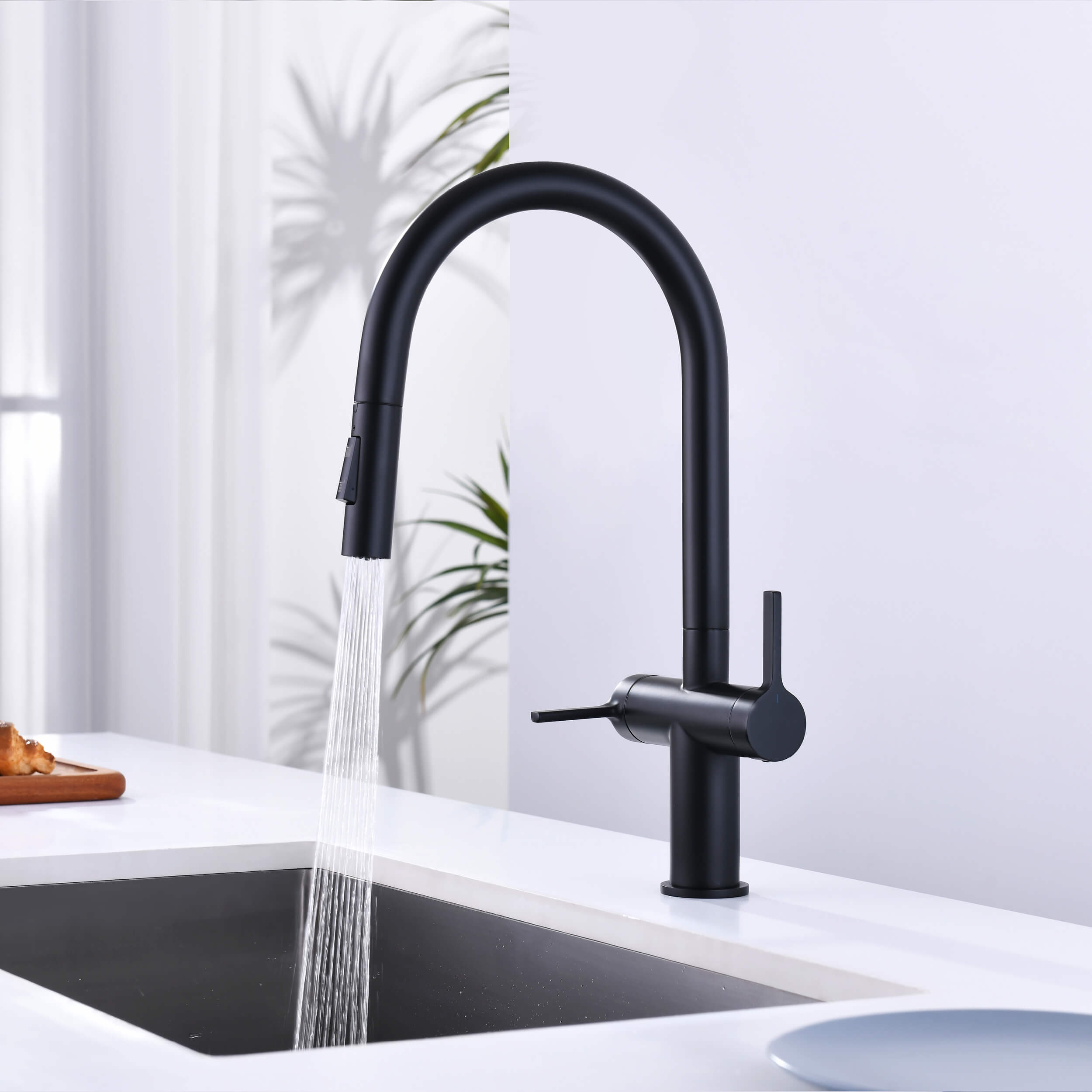 Neo Single Hole Two Handle Pull Down Kitchen Faucet - CKF-2020