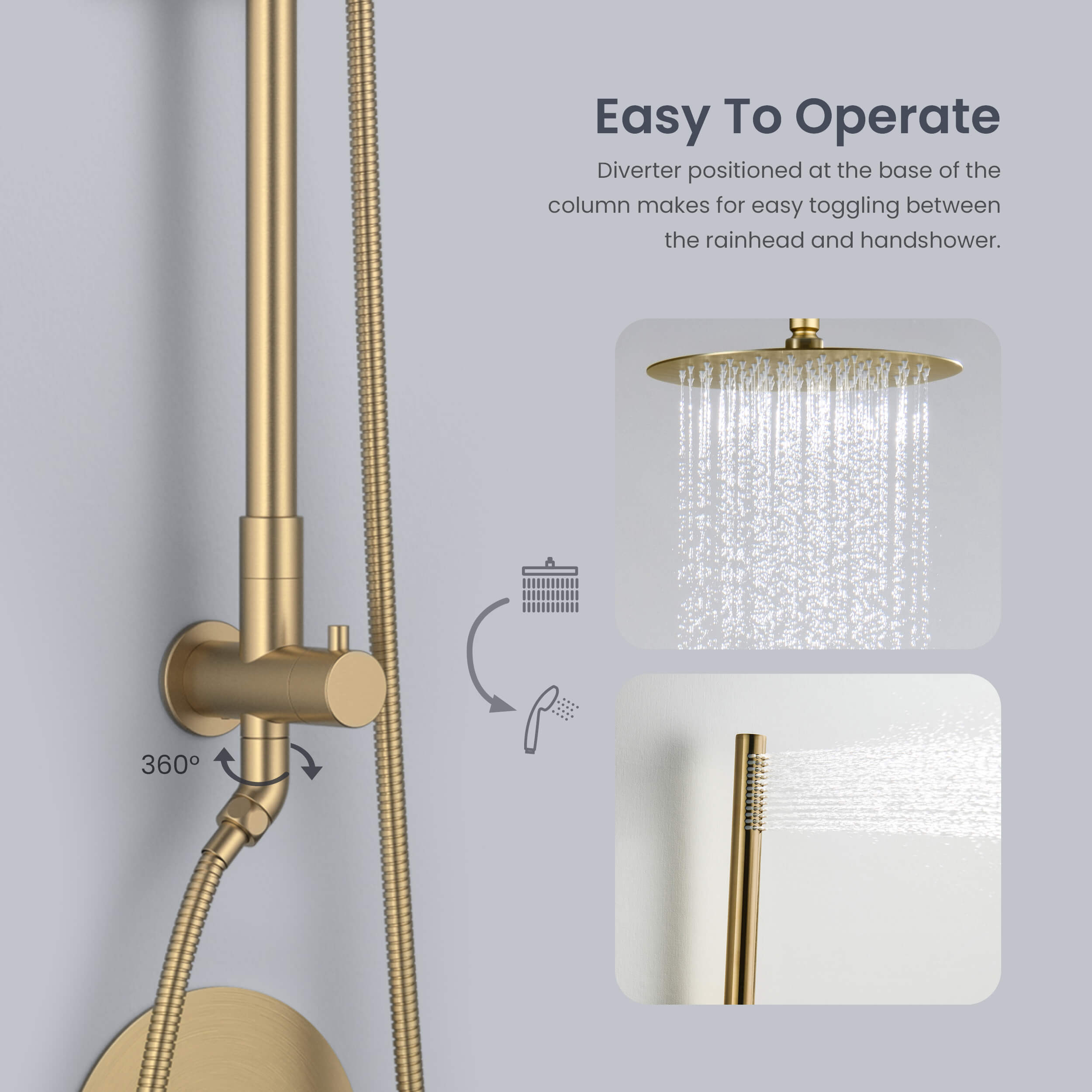 Halo Pressure Balanced 2-Function Wall Mount Shower Column with Rough In Valve - CSC-4103