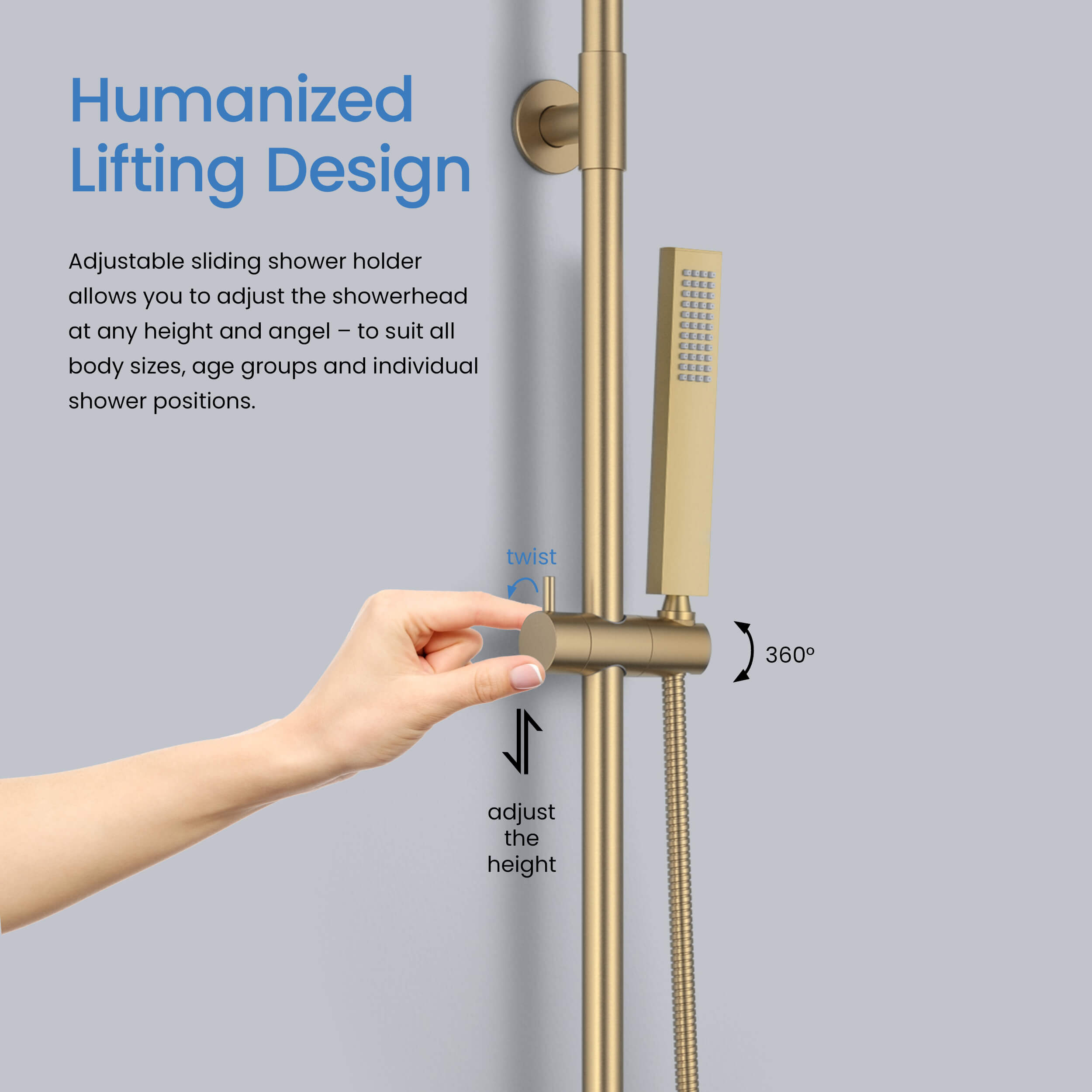Quadra Pressure Balanced 2-Function Wall Mount Shower Column with Rough In Valve - CSC-4104