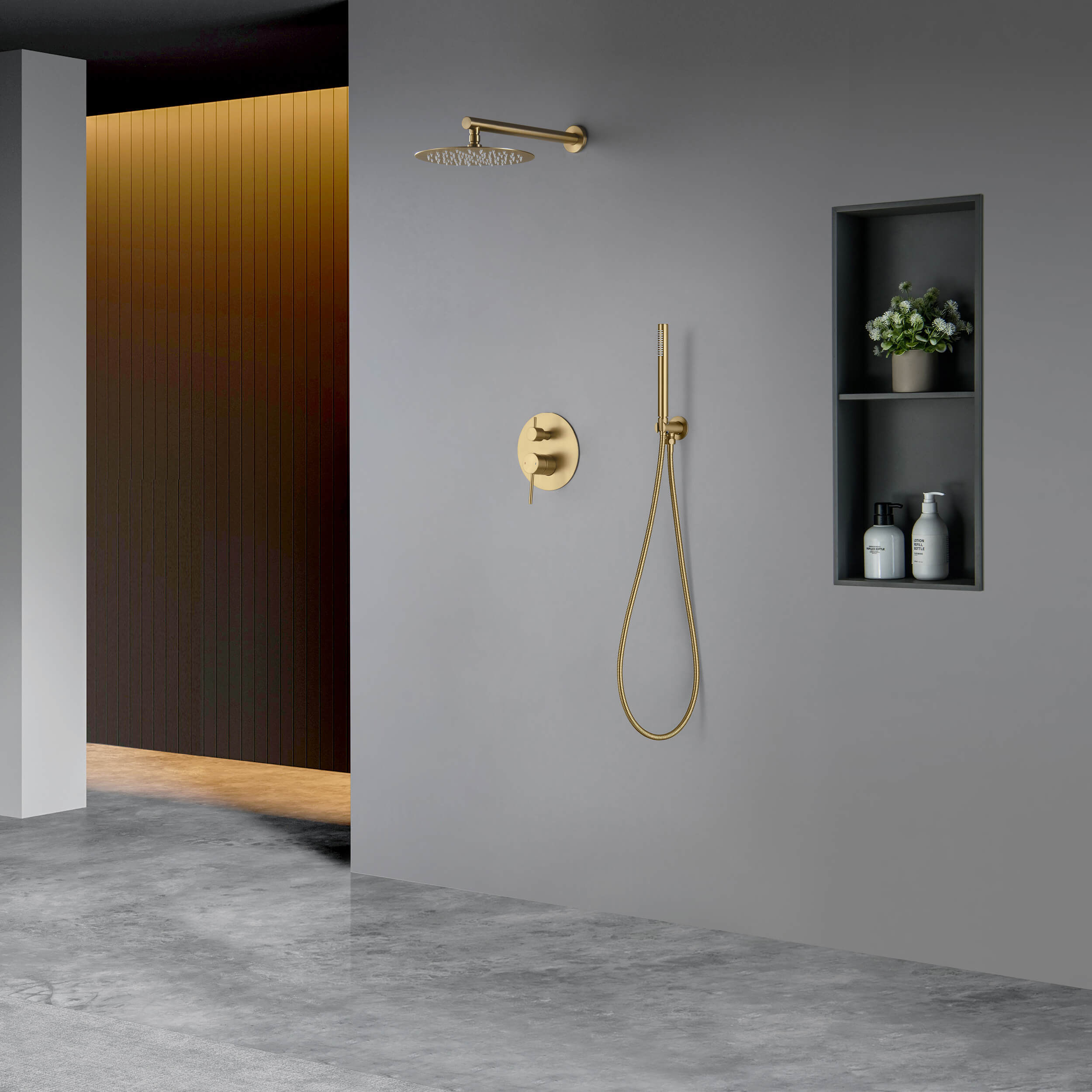 Halo Pressure Balanced 2-Function Wall Mount Shower System with Rough-in Valve - CSF-4003