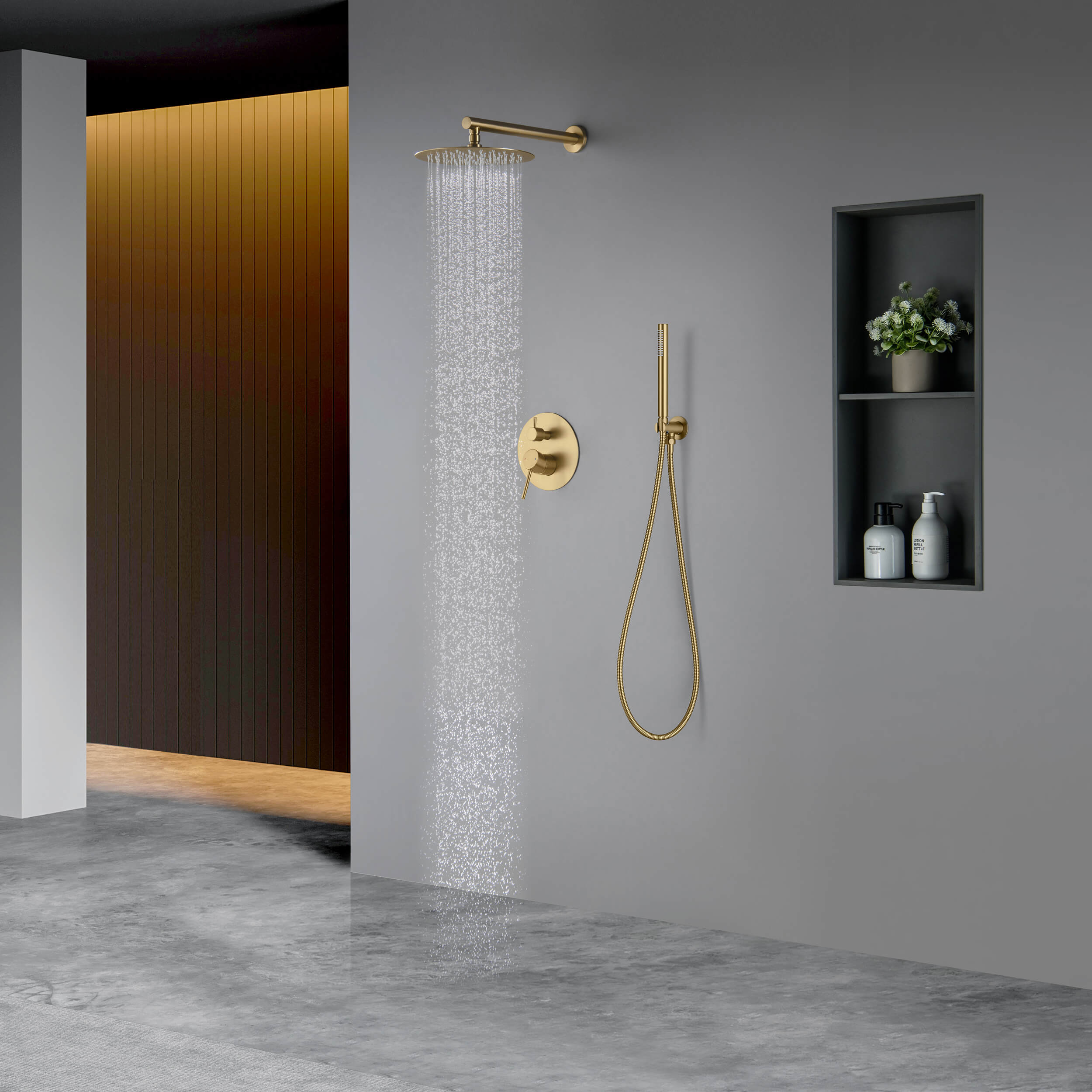 Halo Pressure Balanced 2-Function Wall Mount Shower System with Rough-in Valve - CSF-4003