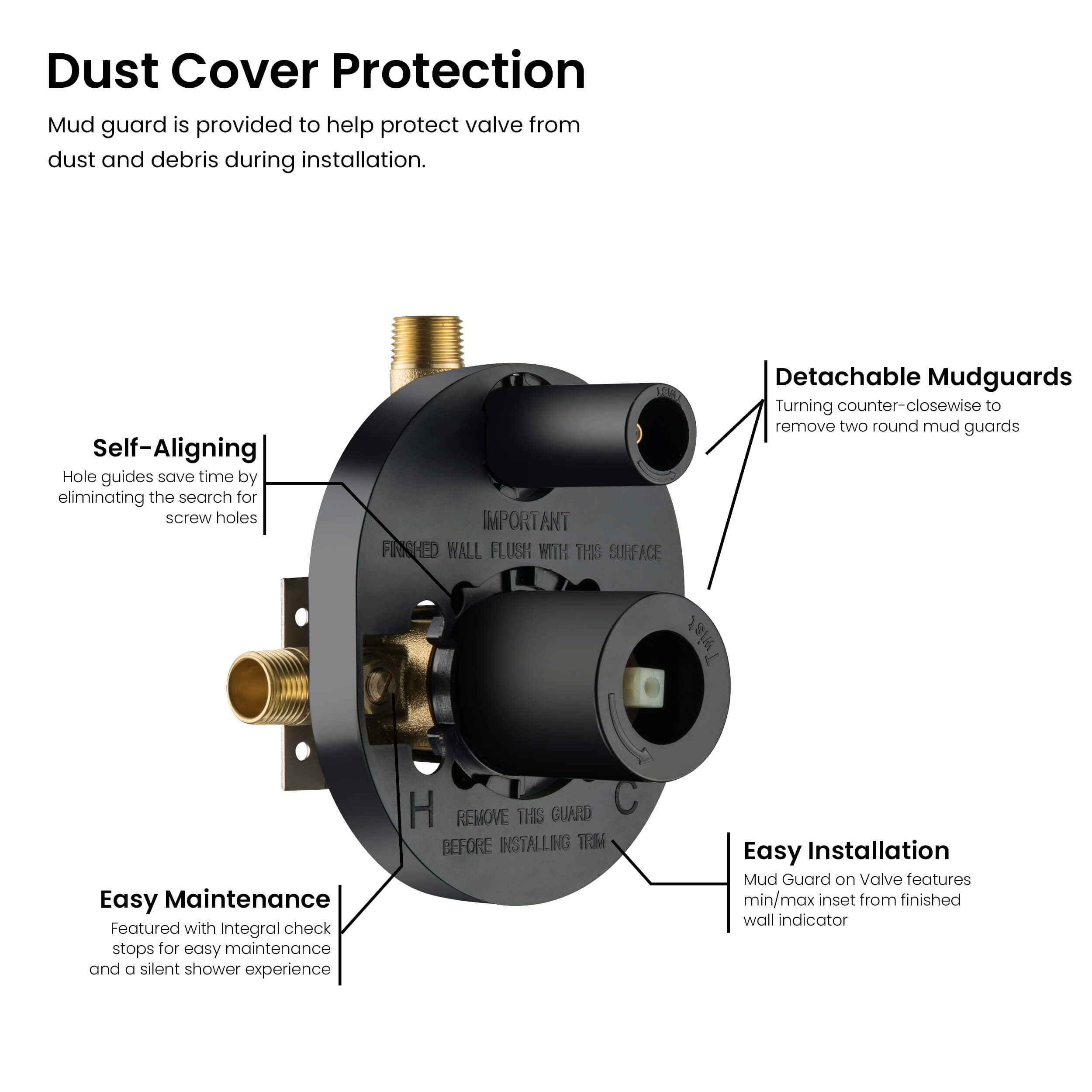 Halo Pressure Balanced 2-Function Wall Mount Shower System with Rough-in Valve - CSF-4003