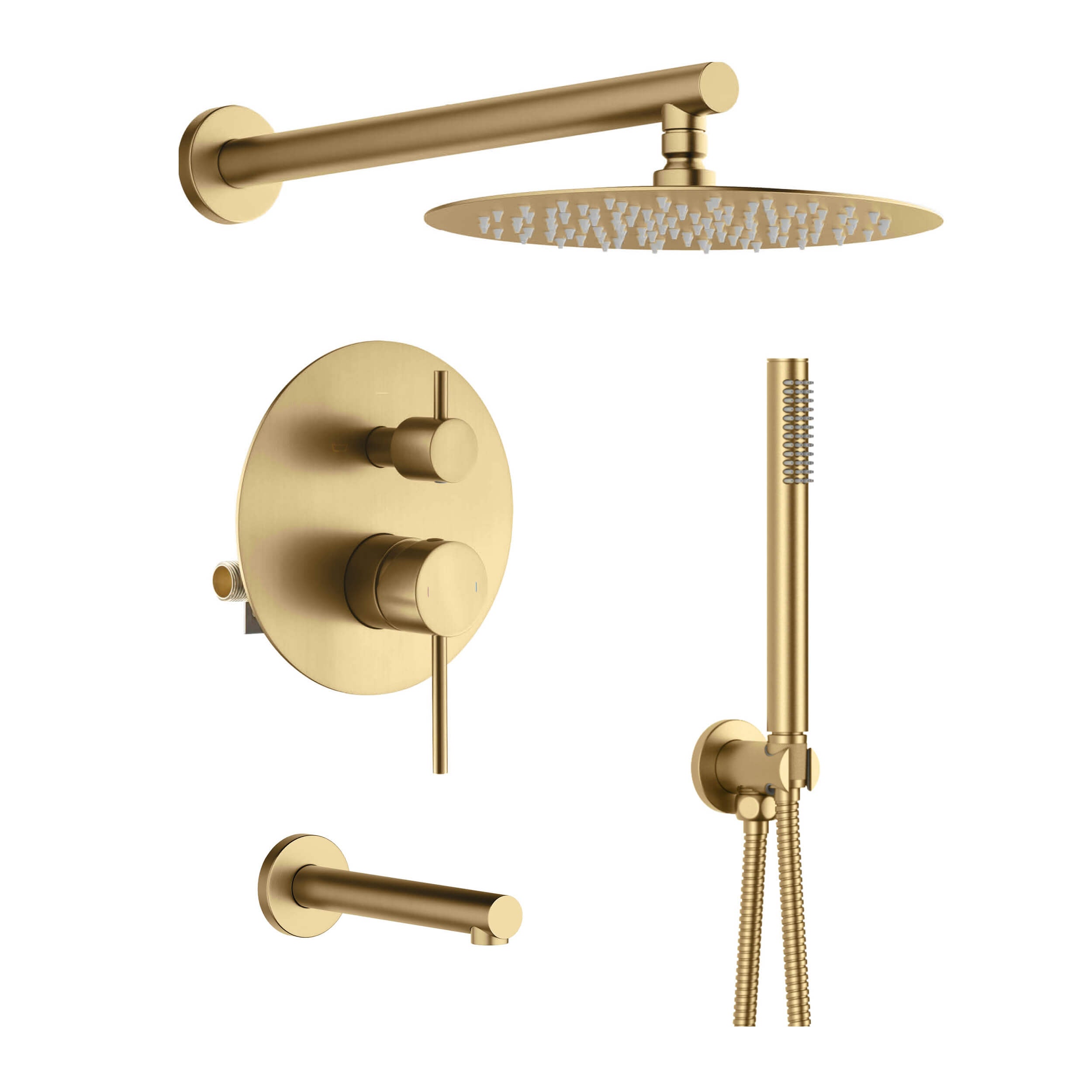 Halo Pressure Balanced 3-Function Wall Mount Shower System with Rough-In Valve - CSF-4004