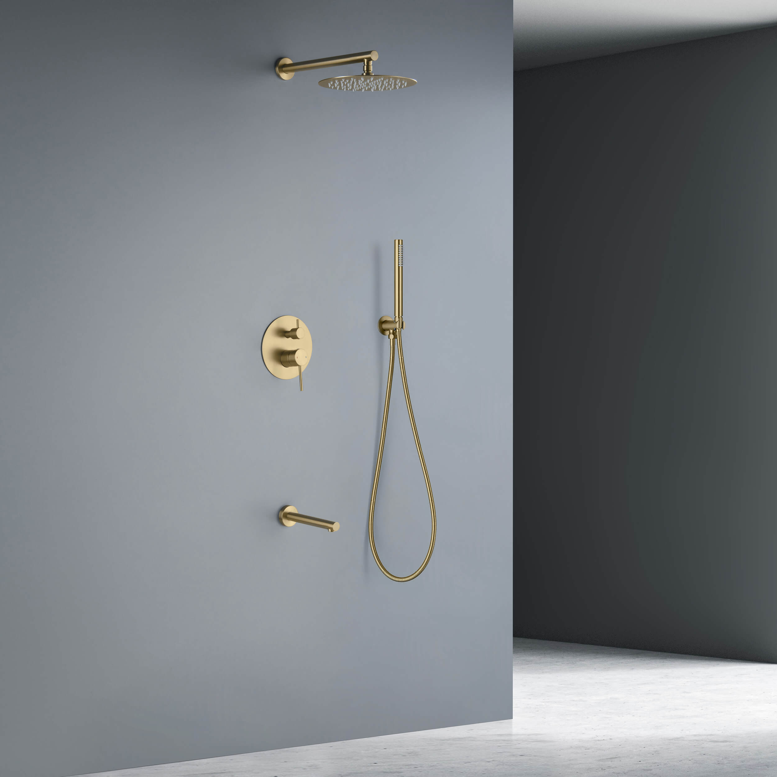 Halo Pressure Balanced 3-Function Wall Mount Shower System with Rough-In Valve - CSF-4004
