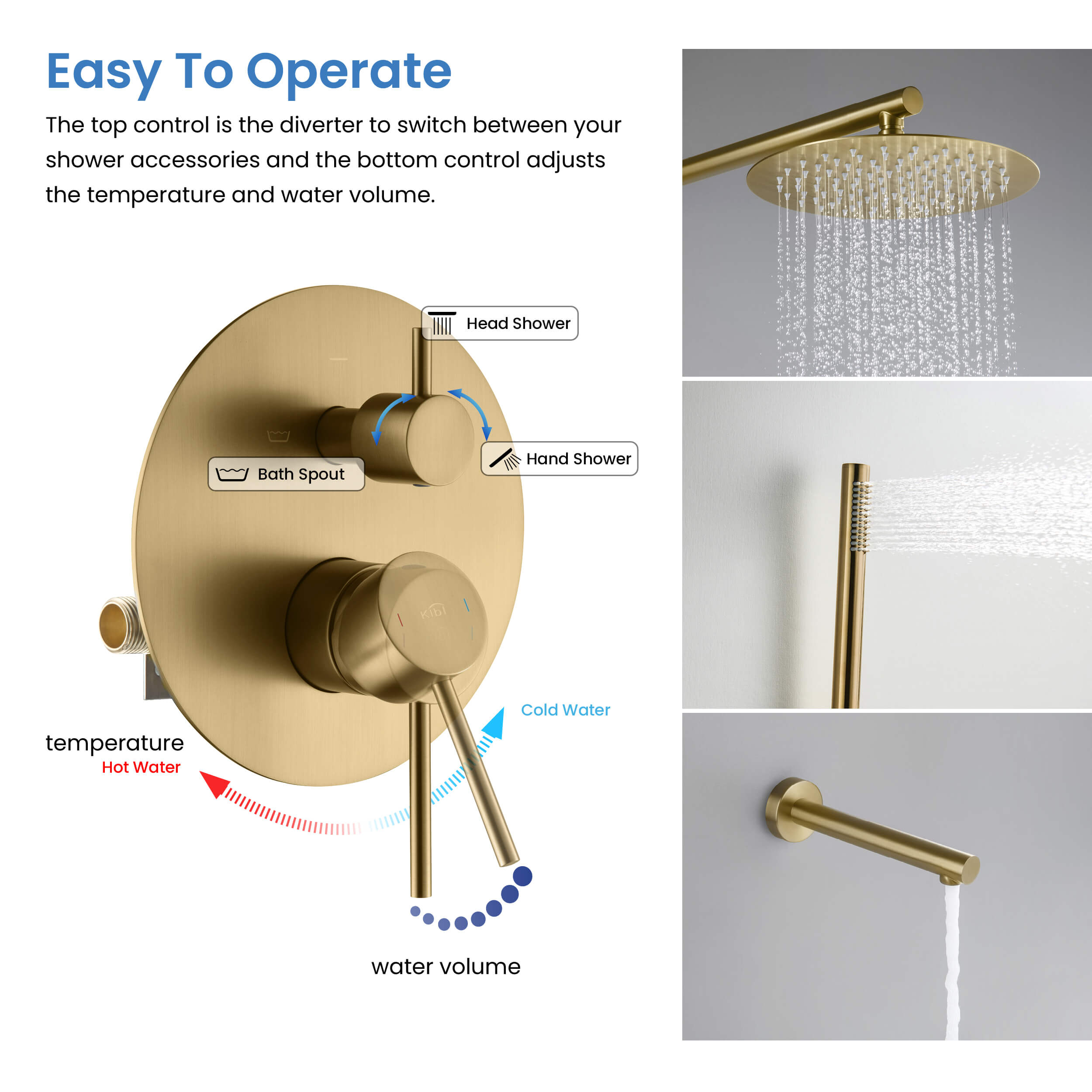 Halo Pressure Balanced 3-Function Wall Mount Shower System with Rough-In Valve - CSF-4004