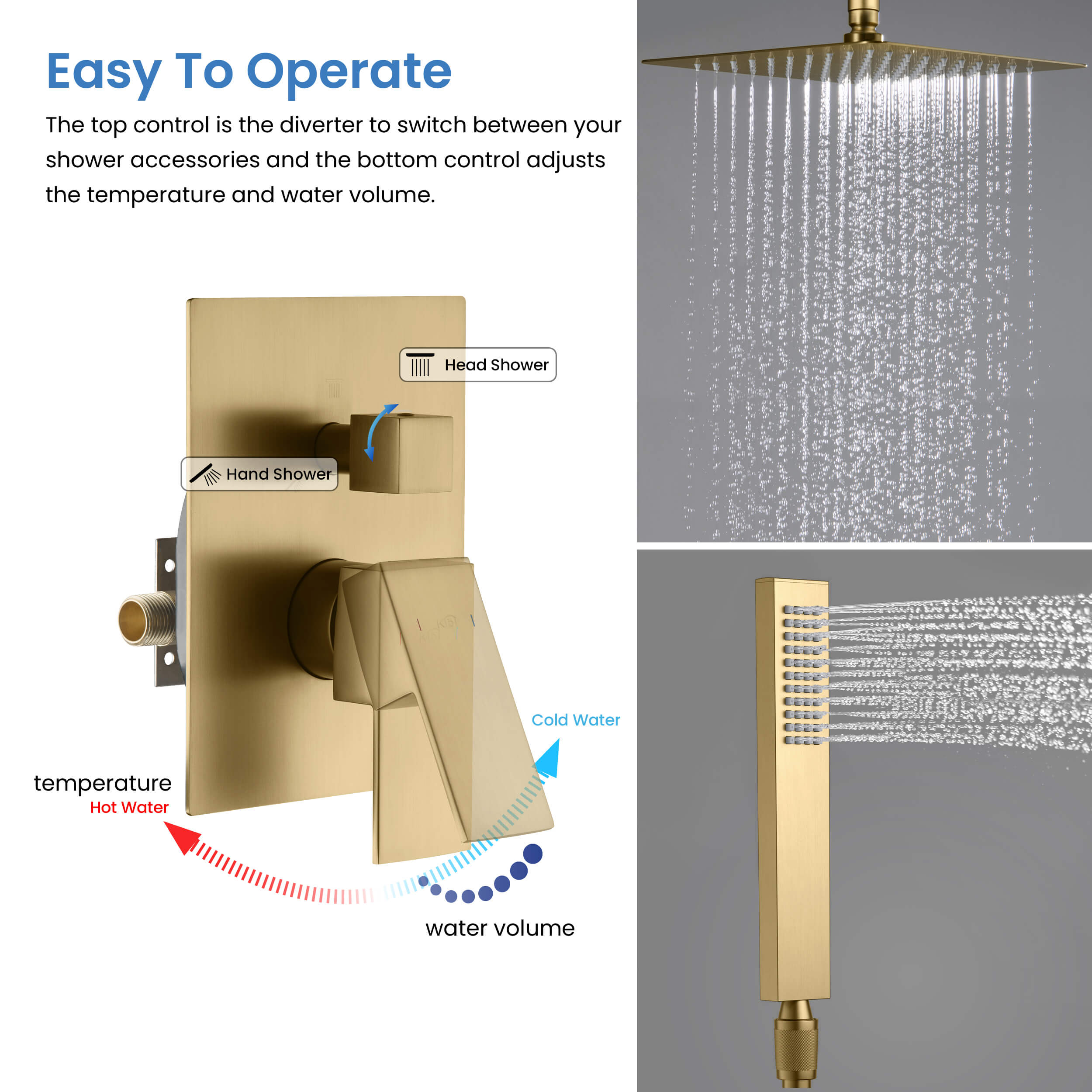 Quadra Pressure Balanced 2-Function Wall Mount Shower System with Rough-In Valve - CSF-4005