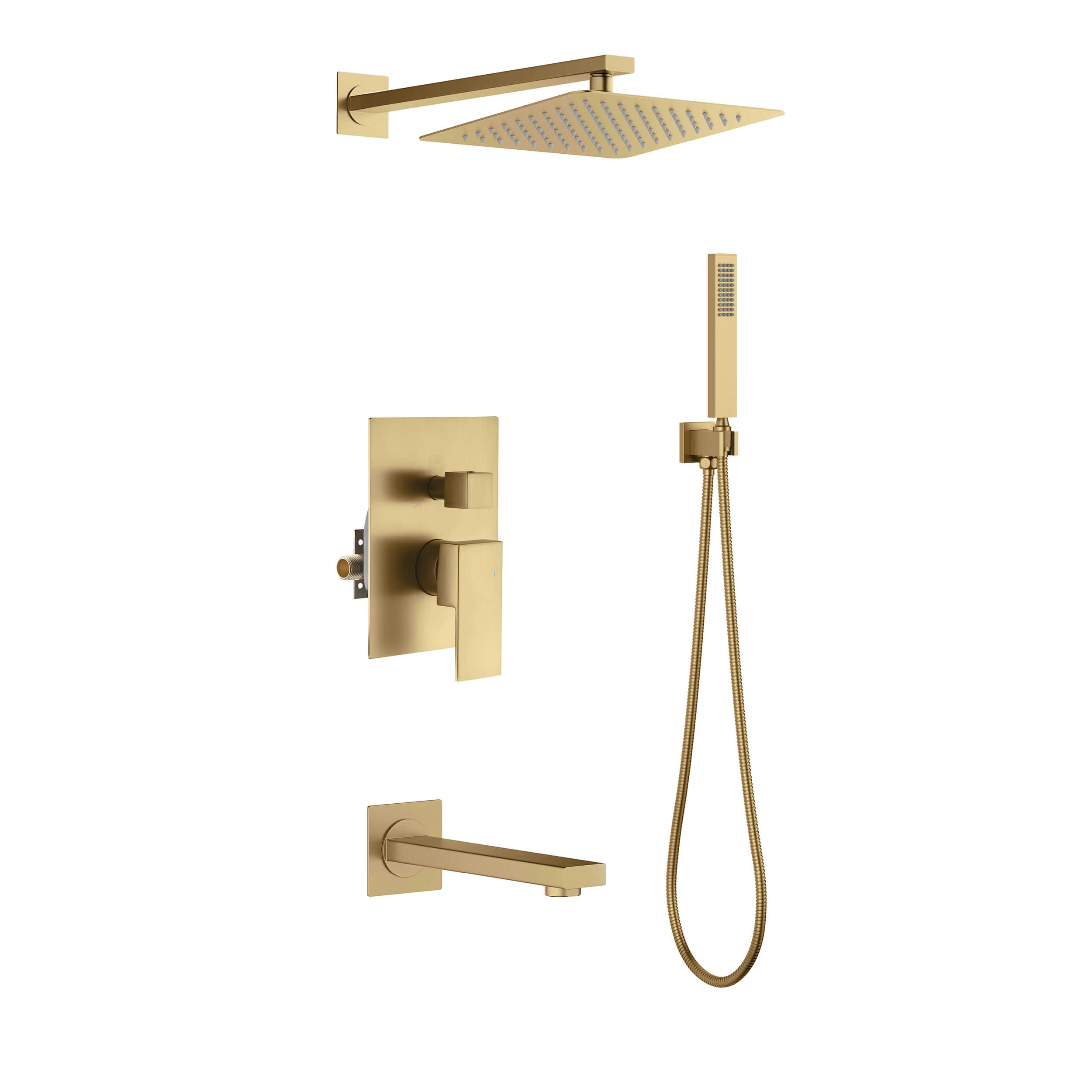 Quadra Pressure Balanced 3-Function Wall Mount Shower System with Rough-In Valve - CSF-4006