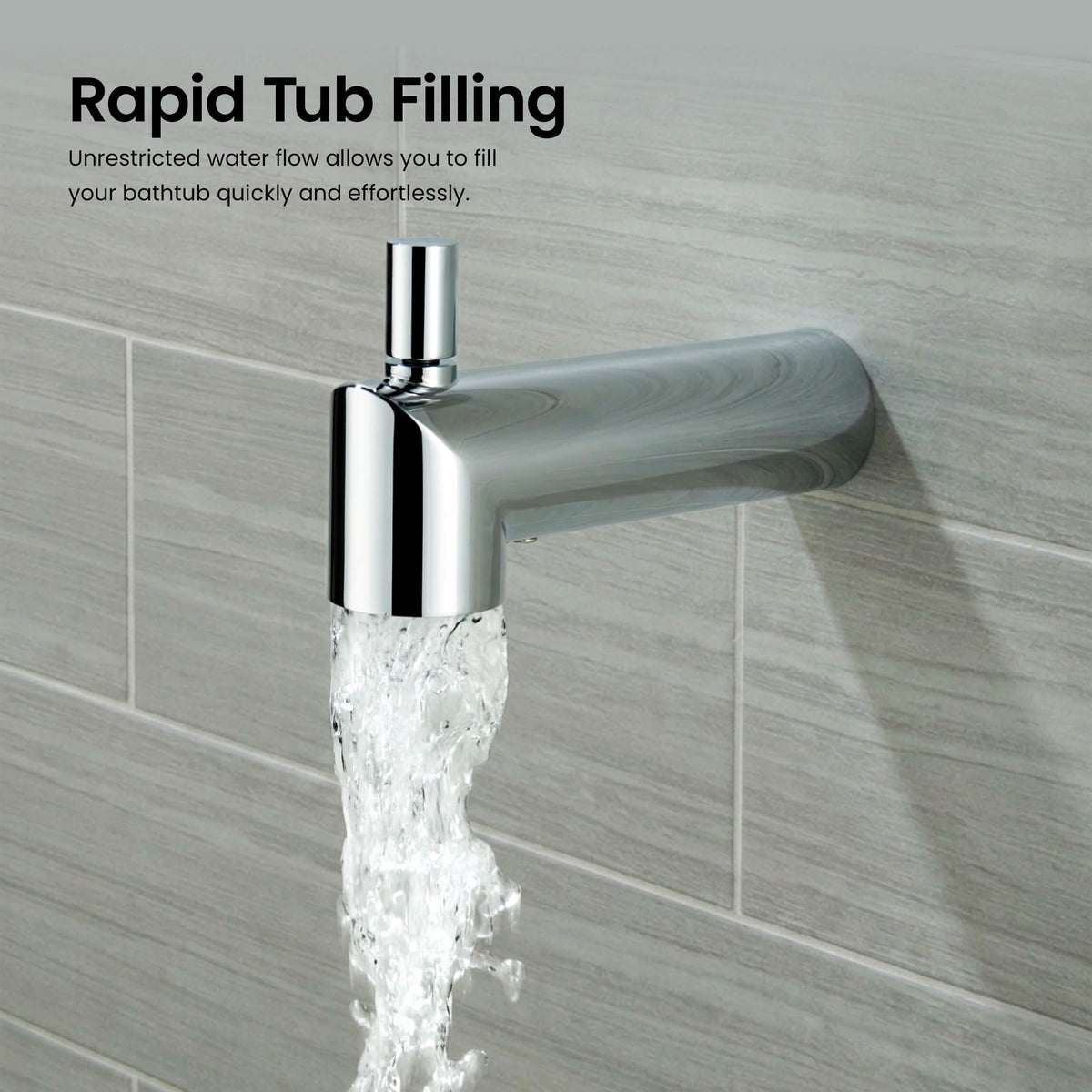 Halo Single Function Pressure Balanced Complete Shower Faucet Set with Tub Spout - CSF-4016