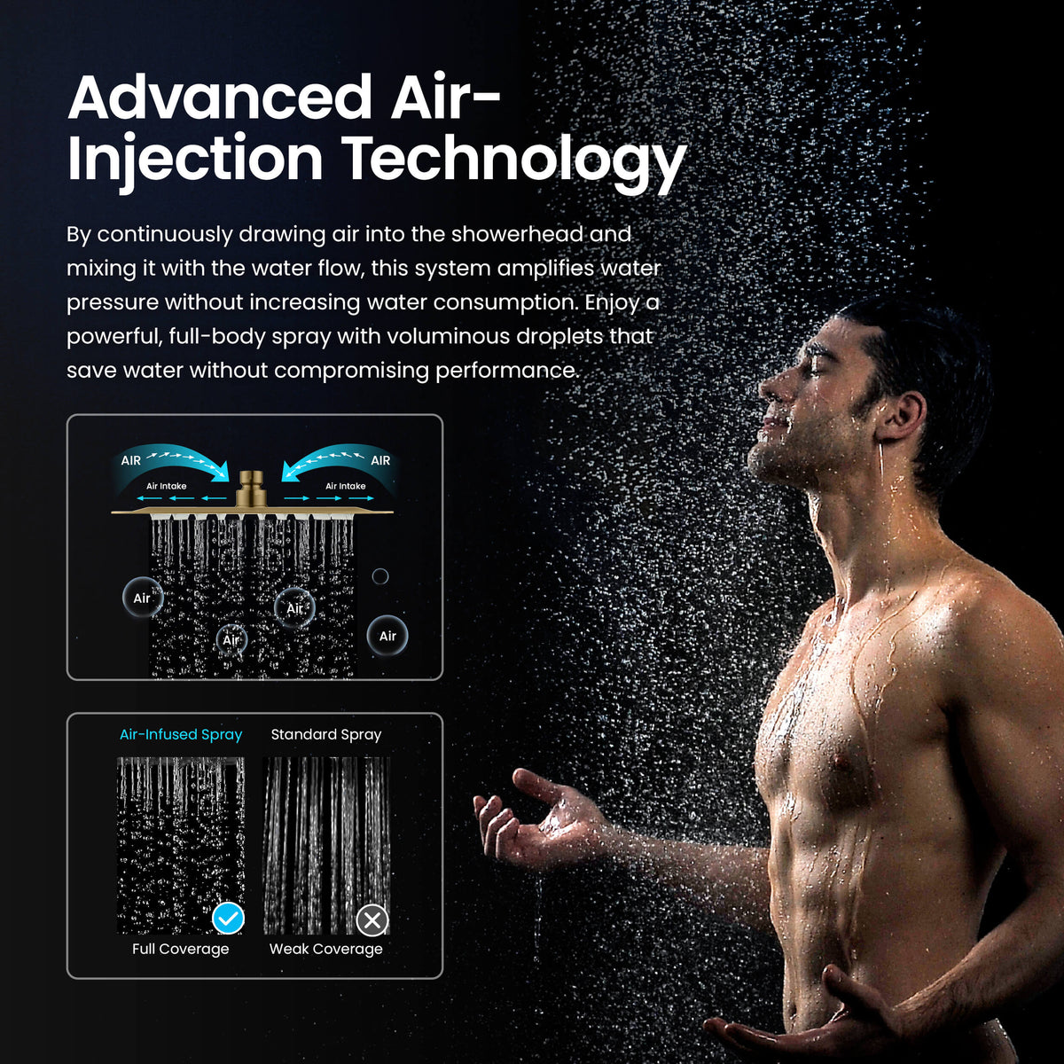 Quadra Single Function Pressure Balanced Complete Shower Faucet Set - CSF-4017