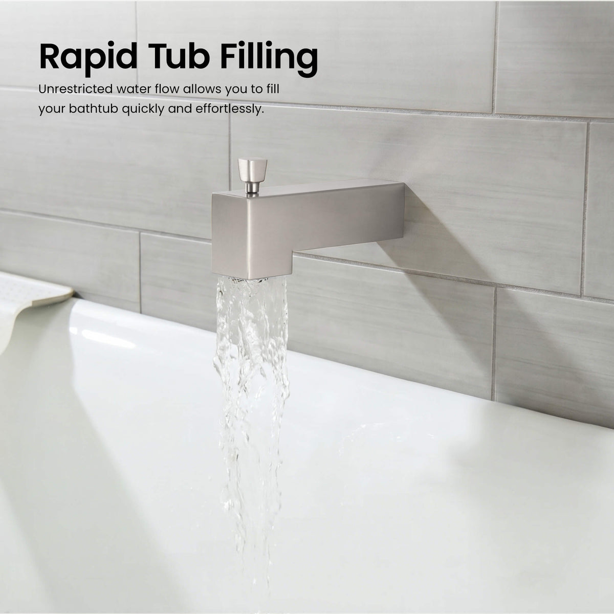 Quadra Single Function Pressure Balanced Complete Shower Faucet Set with Tub Spout - CSF-4018