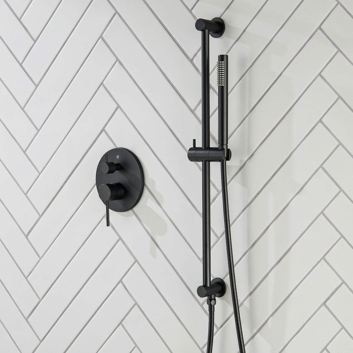 Halo 2-Function Pressure Balanced Complete Shower Faucet Set with Slide Bar - CSF-4019