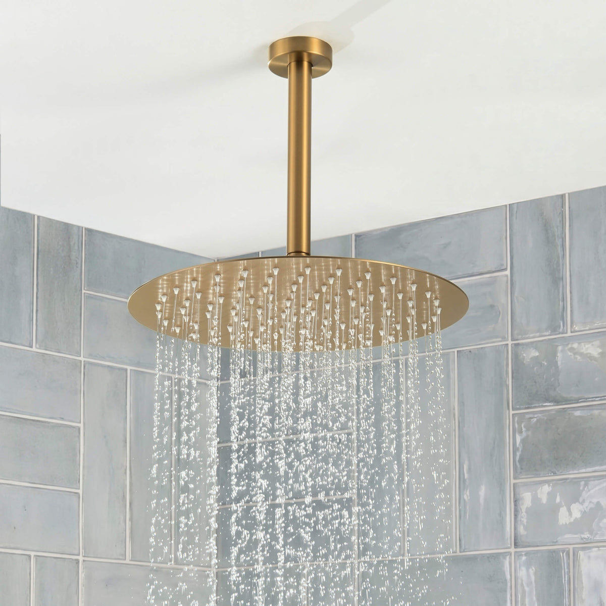 Halo 3-Function Pressure Balanced Complete Shower Faucet Set with Wall Mount, Ceiling Mount, and Handheld Shower Heads - CSF-4021